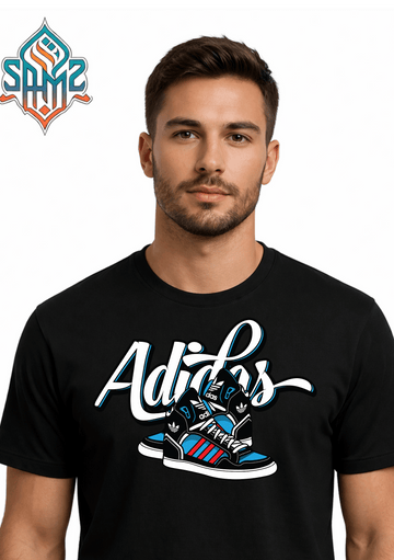 Adidas Shoe – Premium DTF Transfer Print for T-Shirts | Custom Heat Transfer Design for Men Women Kids | High Quality Graphic Shirt Printing | SAMZ 24