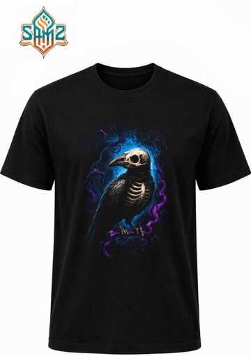 Majestic Raven Art – Premium DTF Transfer Print for T-Shirts | Custom Heat Transfer Design Unisex | High Quality Shirt Printing | SAMZ 24