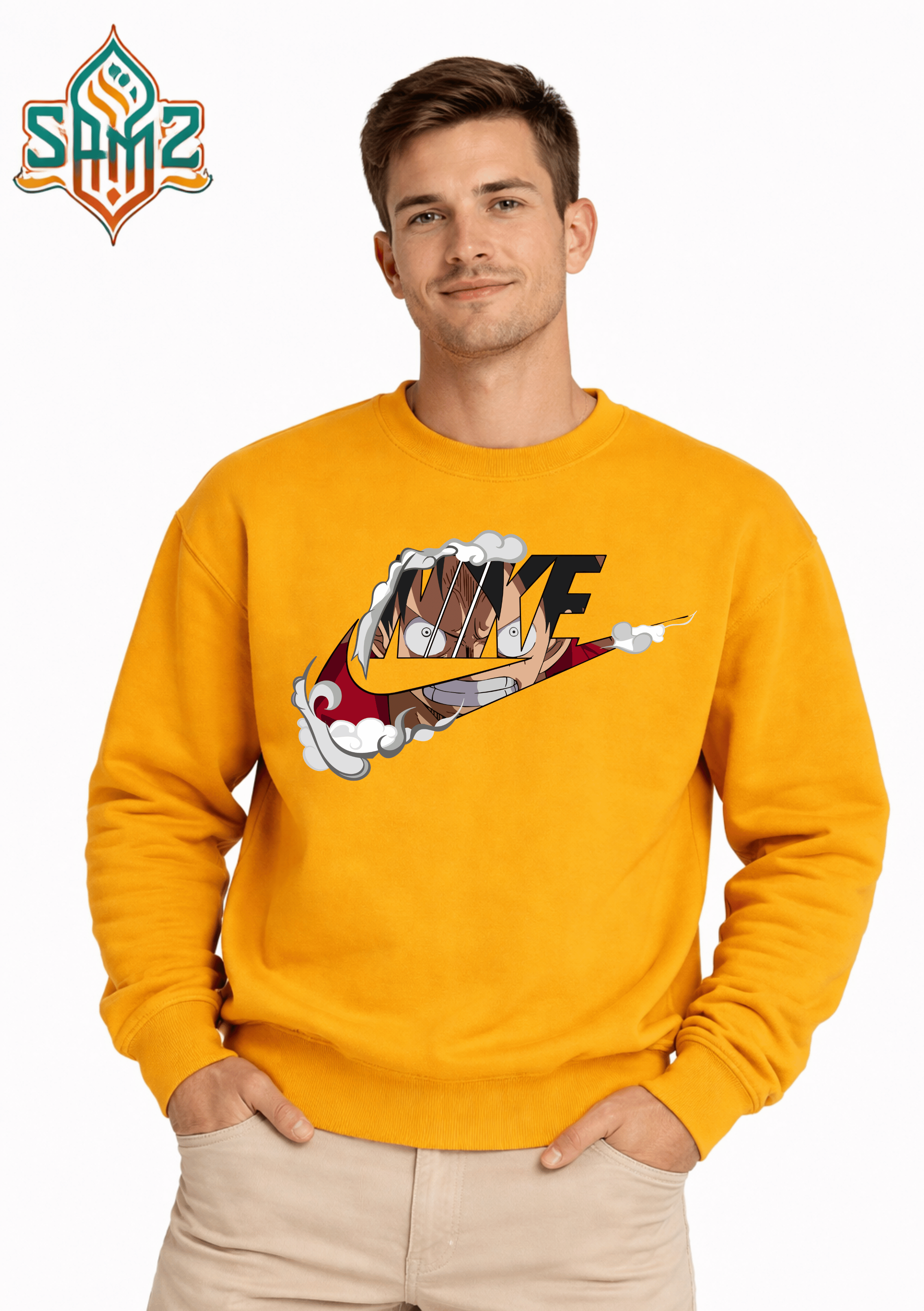 Nike Anime Luffy Style – Premium DTF Transfer Print for T-Shirts | Custom Heat Transfer Unisex | High Quality Shirt Printing | SAMZ 24