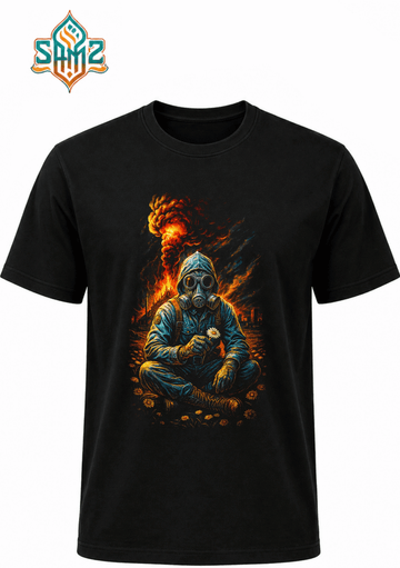 Gas Mask Men Realistic Impact Art – Premium DTF Transfer Print for T-Shirts | Custom Heat Transfer Design Unisex | High Quality Shirt Printing | SAMZ 24