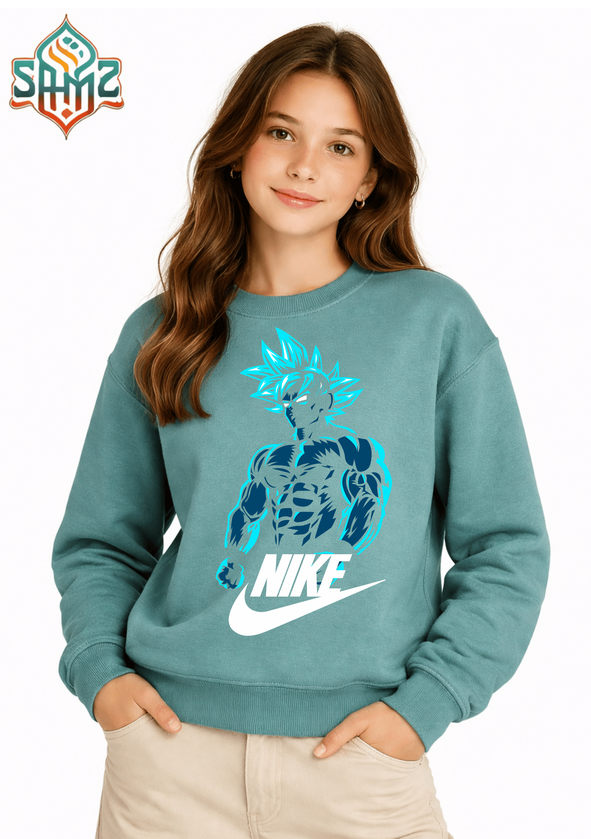 Goku Shadow Blue Nike – Premium DTF Transfer Print for T-Shirts | Custom Heat Transfer Unisex | High Quality Shirt Printing | SAMZ 24