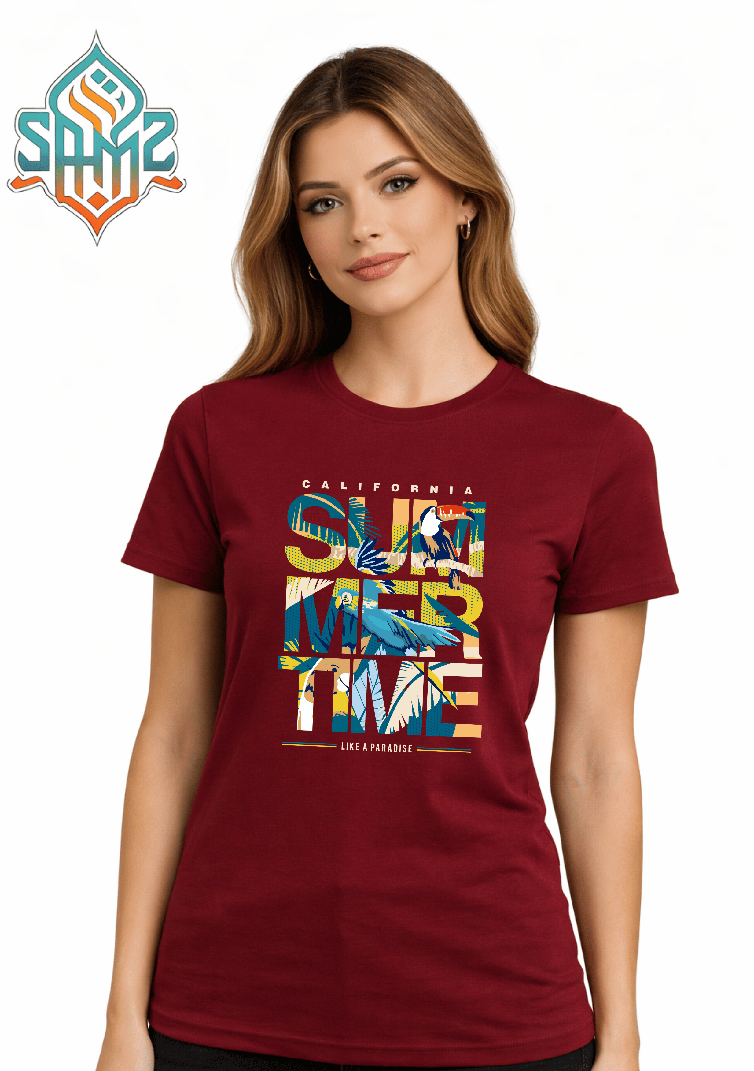 California Summer Time – Premium DTF Transfer Print for T-Shirts | Custom Heat Transfer Unisex | High Quality Shirt Printing | SAMZ 24