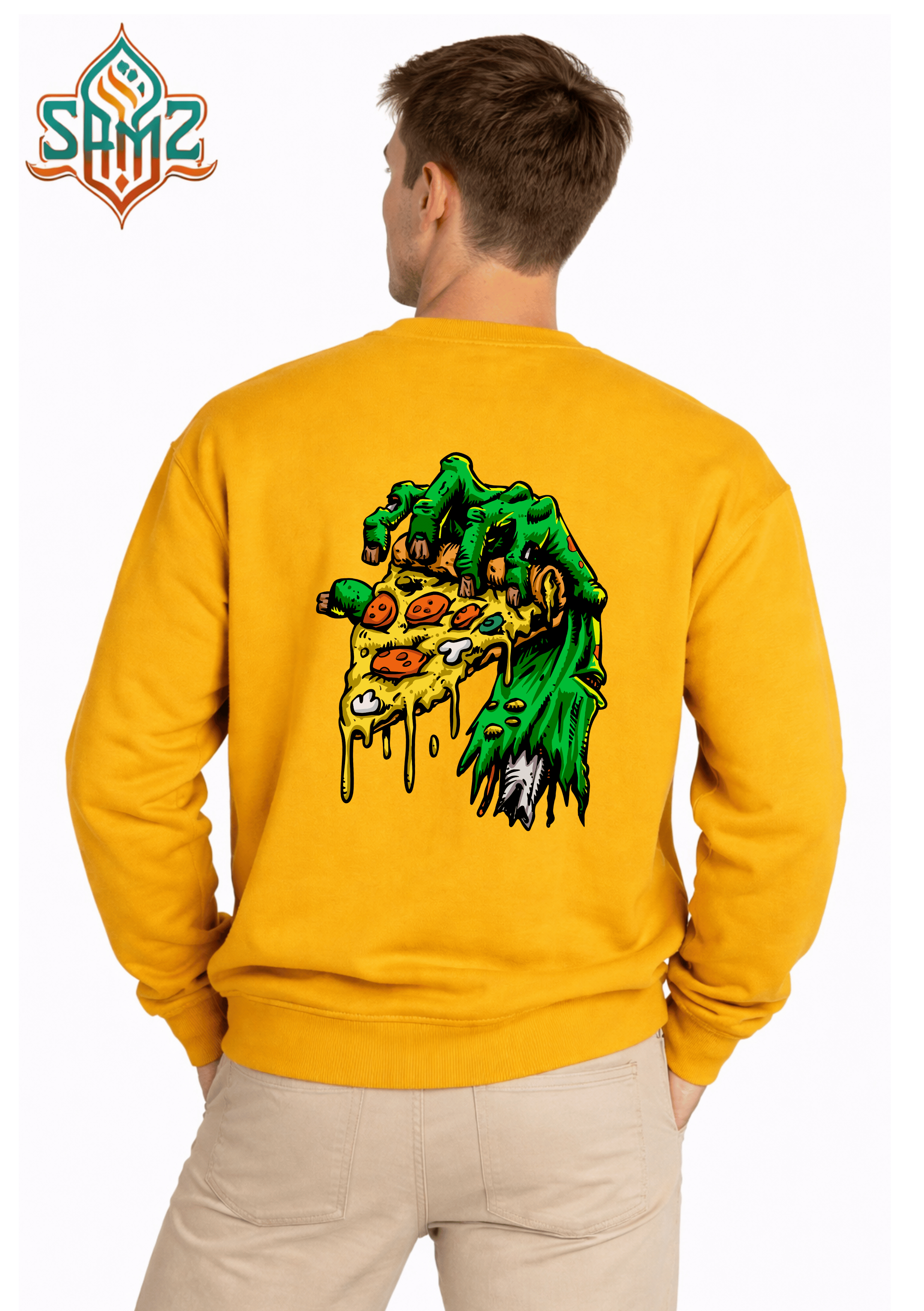 Monster Pizza Madness – Premium DTF Transfer Print for T-Shirts | Custom Heat Transfer Unisex | High Quality Shirt Printing | SAMZ 24