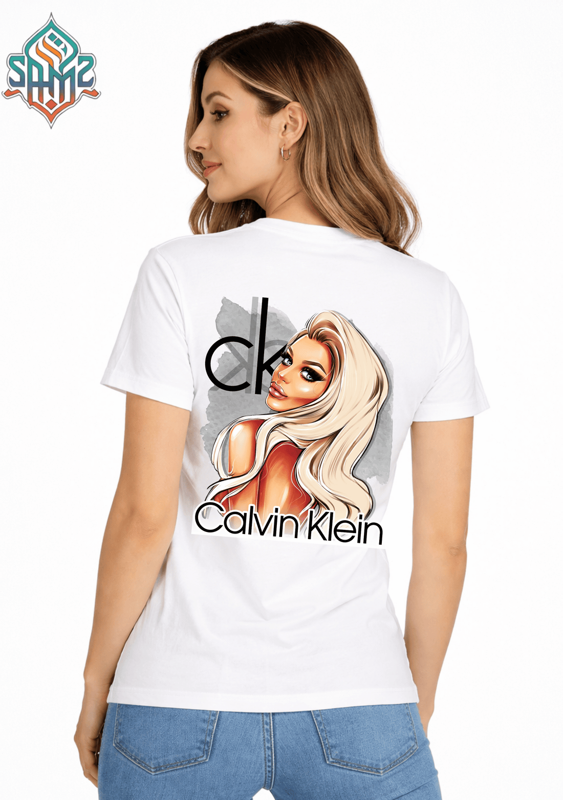 WOMAN CALVIN KLEIN – Premium DTF Transfer Print for T-Shirts | Custom Heat Transfer Design for Men Women Kids | High Quality Graphic Shirt Printing | SAMZ 24