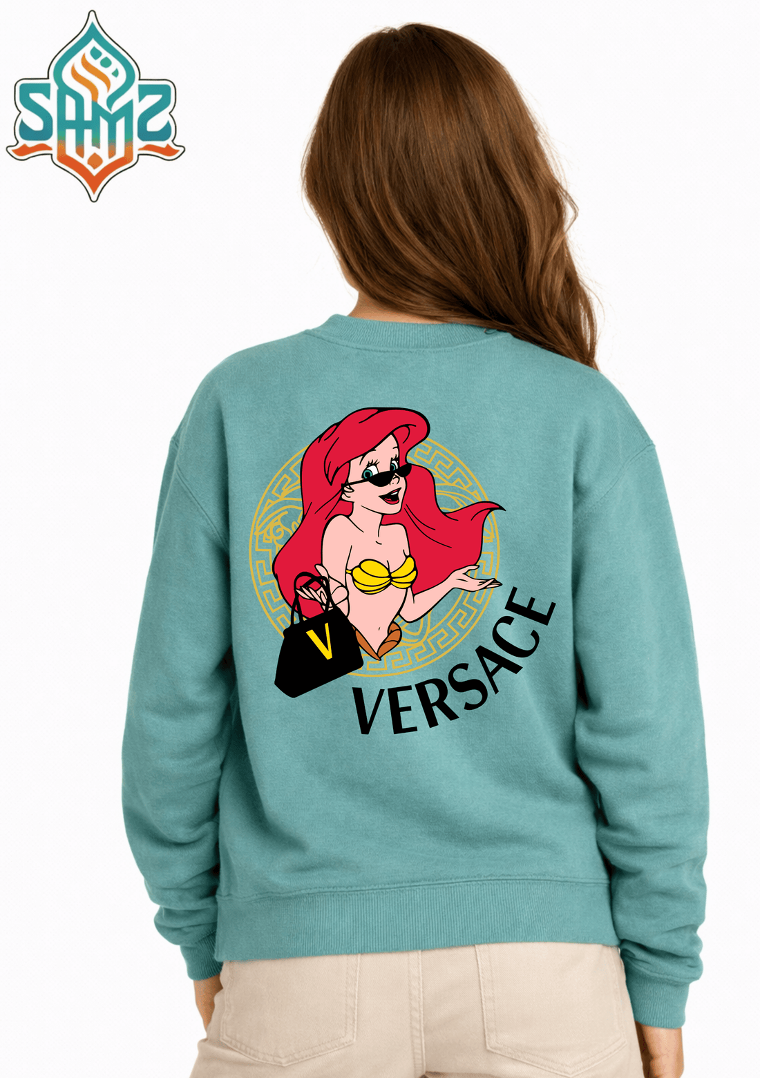 Versace Ariel Style – Premium DTF Transfer Print for T-Shirts | Custom Heat Transfer Unisex | High Quality Shirt Printing | SAMZ 24