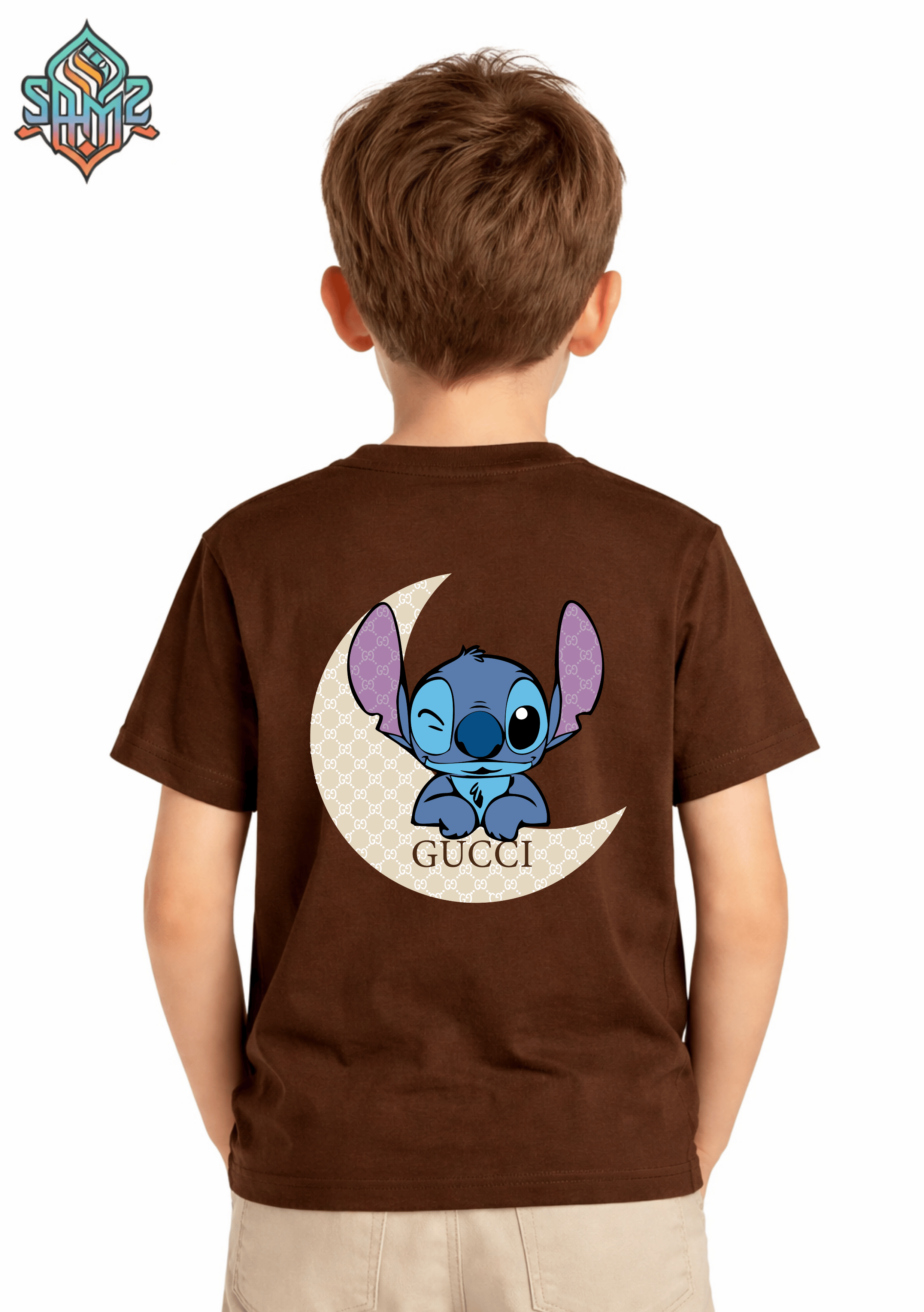 Gucci Stitch – Premium DTF Transfer Print for T-Shirts | Custom Heat Transfer Design for Men Women Kids | High Quality Graphic Shirt Printing | SAMZ 24