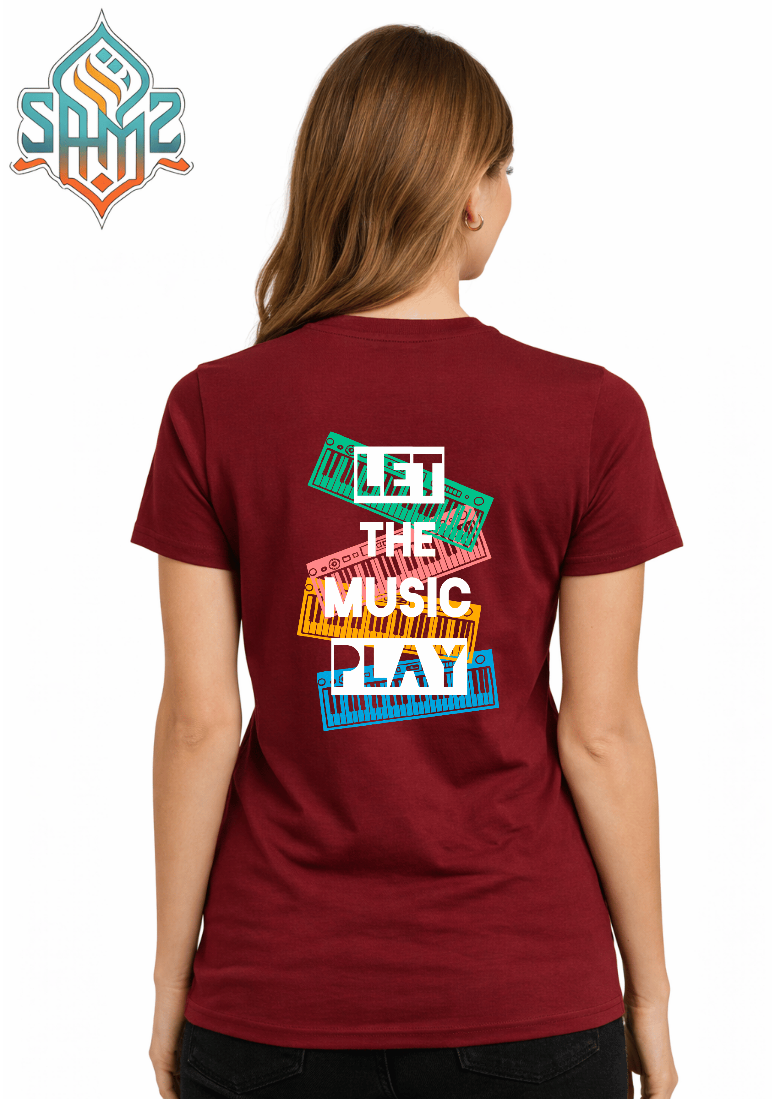 Let The Music Play – Premium DTF Transfer Print for T-Shirts | Custom Heat Transfer Unisex | High Quality Shirt Printing | SAMZ 24