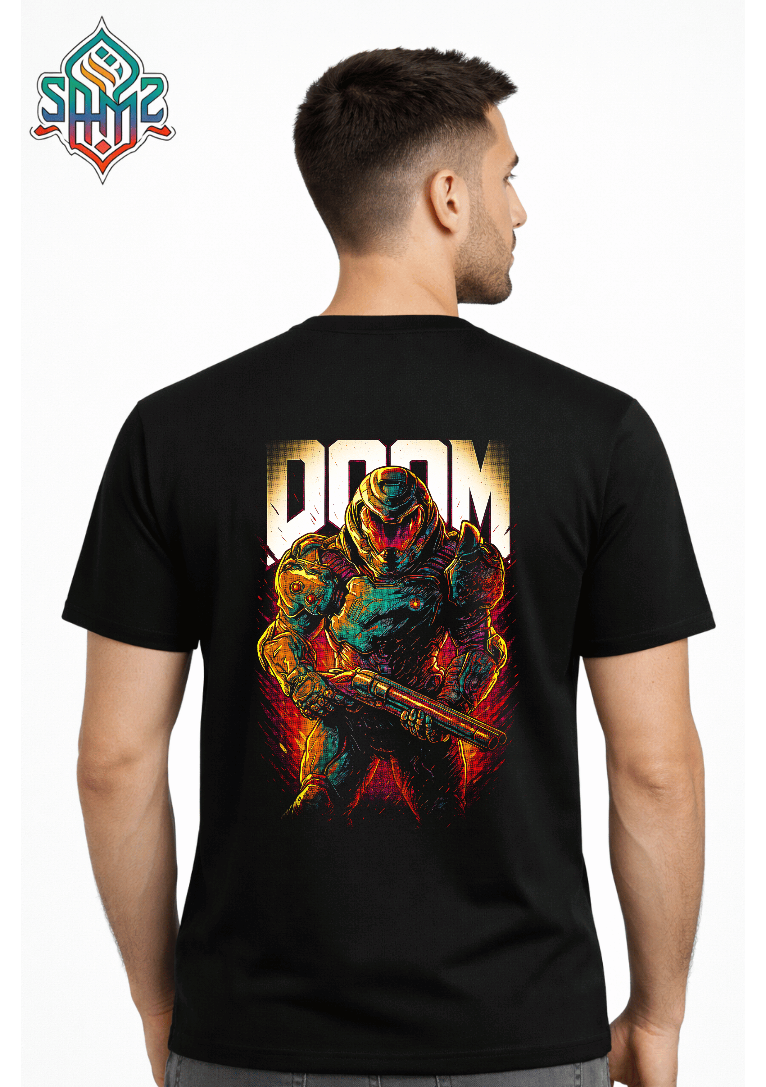 Doom Dynamic Art – Premium DTF Transfer Print for T-Shirts | Custom Heat Transfer Design Unisex | High Quality Shirt Printing | SAMZ 24