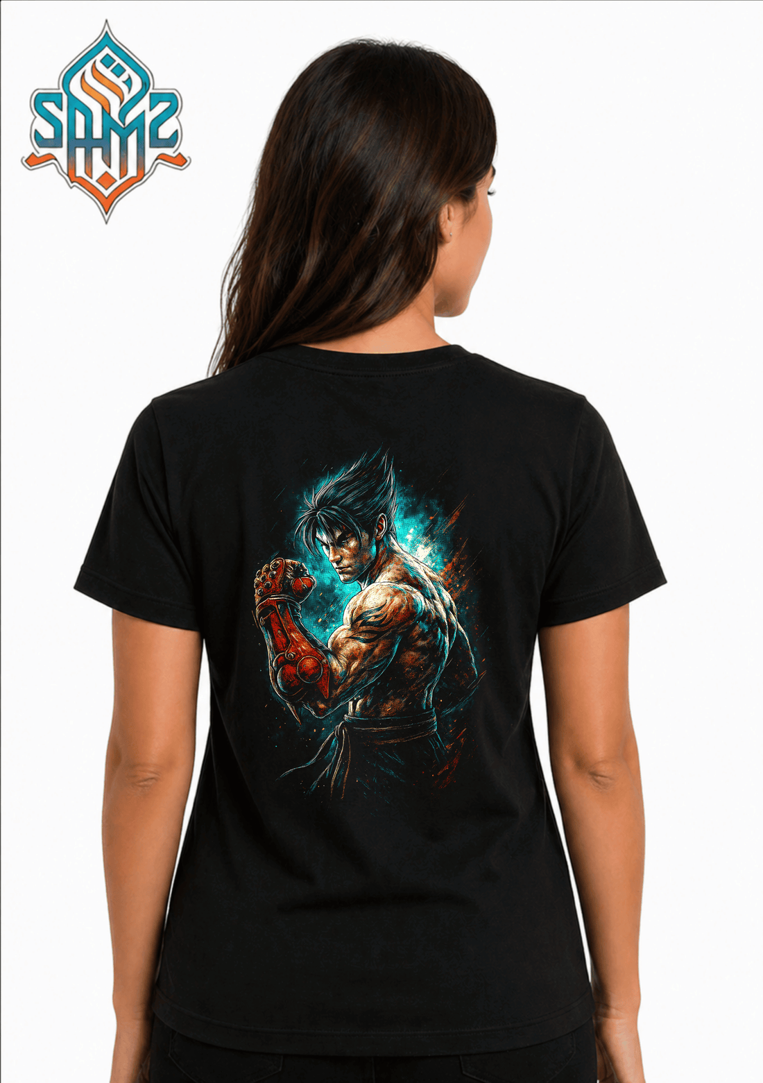 Jin Kazama Power Pose Dynamic – Premium DTF Transfer Print for T-Shirts | Custom Heat Transfer Design Unisex | High Quality Shirt Printing | SAMZ 24