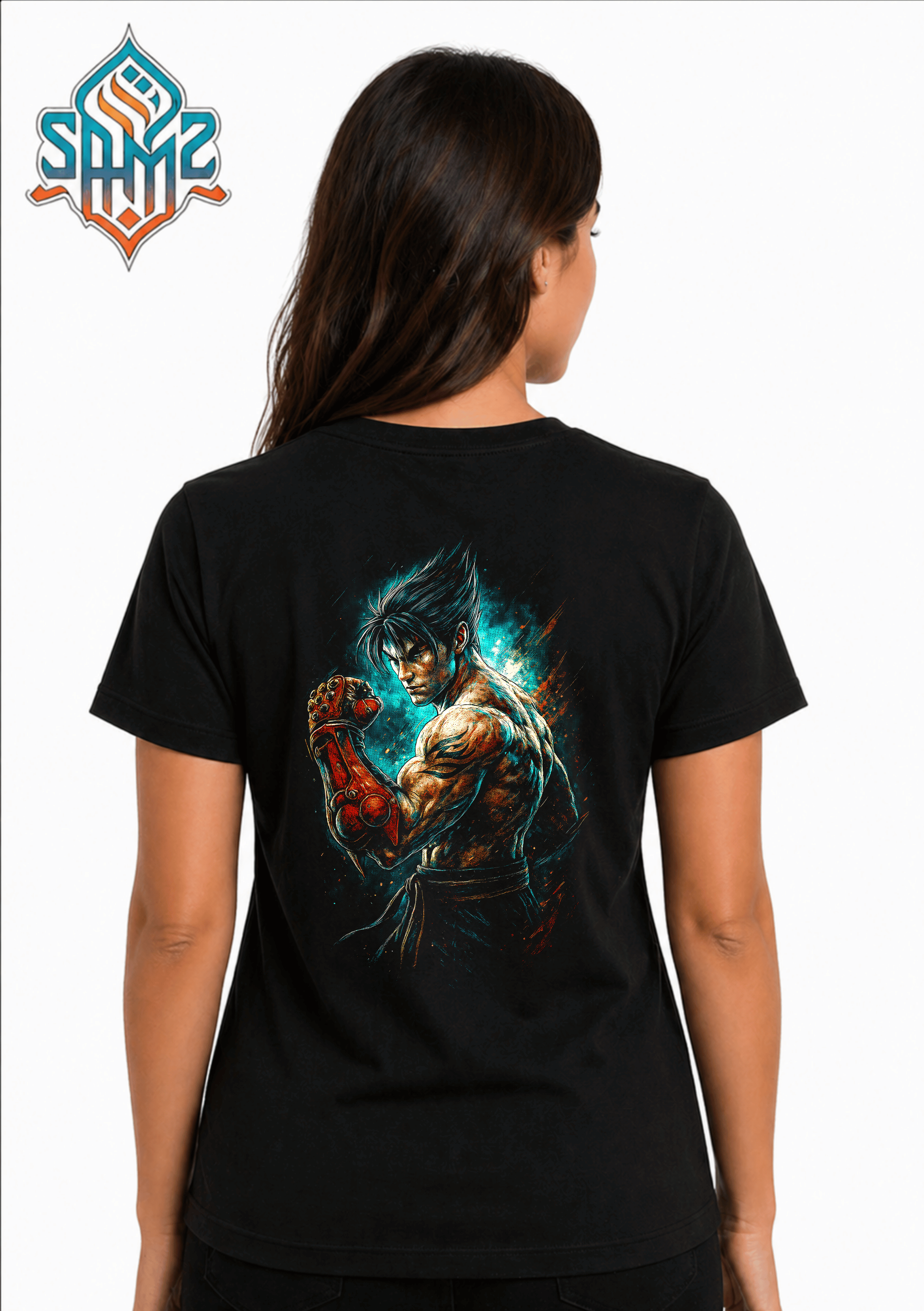 Jin Kazama Power Pose Dynamic – Premium DTF Transfer Print for T-Shirts | Custom Heat Transfer Design Unisex | High Quality Shirt Printing | SAMZ 24