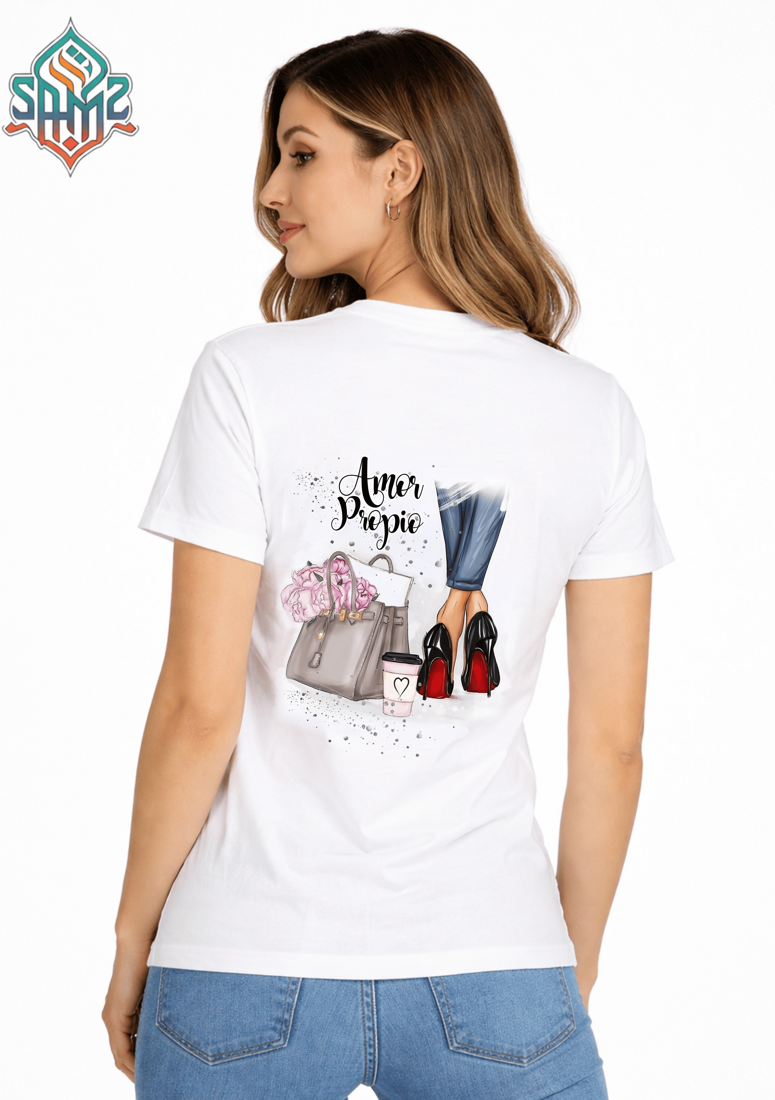 AMOR PROPIO TACONES – Premium DTF Transfer Print for T-Shirts | Custom Heat Transfer Design for Men Women Kids | High Quality Graphic Shirt Printing | SAMZ 24