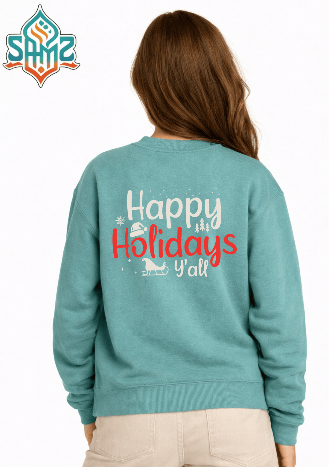 Happy Holidays Y’all – Premium DTF Transfer Print for T-Shirts | Custom Heat Transfer Unisex | High Quality Shirt Printing | SAMZ 24