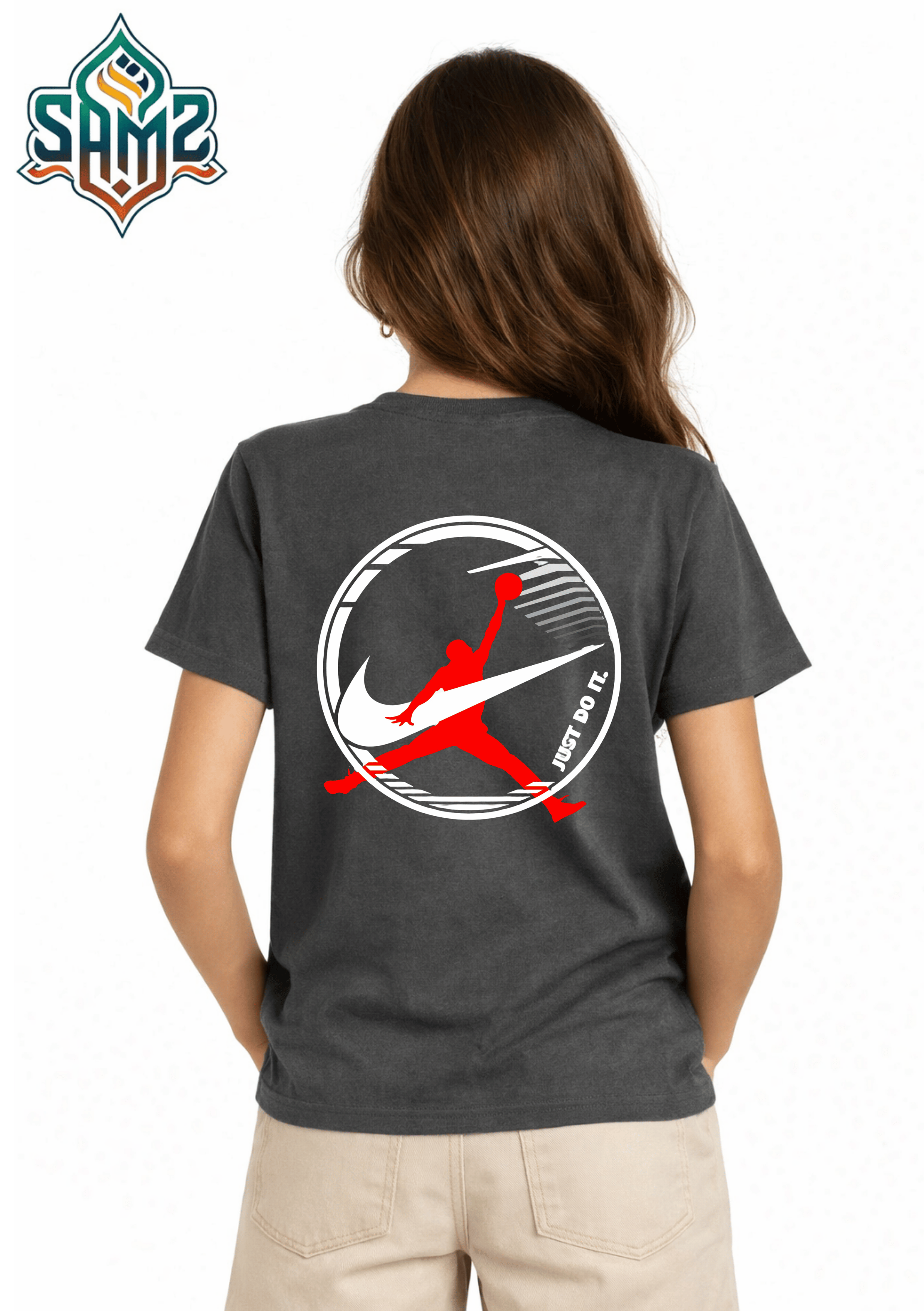 Just Do It Basketball Nike design – Premium DTF Transfer Print for T-Shirts | Custom Heat Transfer Design for Men Women Kids | High Quality Graphic Shirt Printing | SAMZ 24