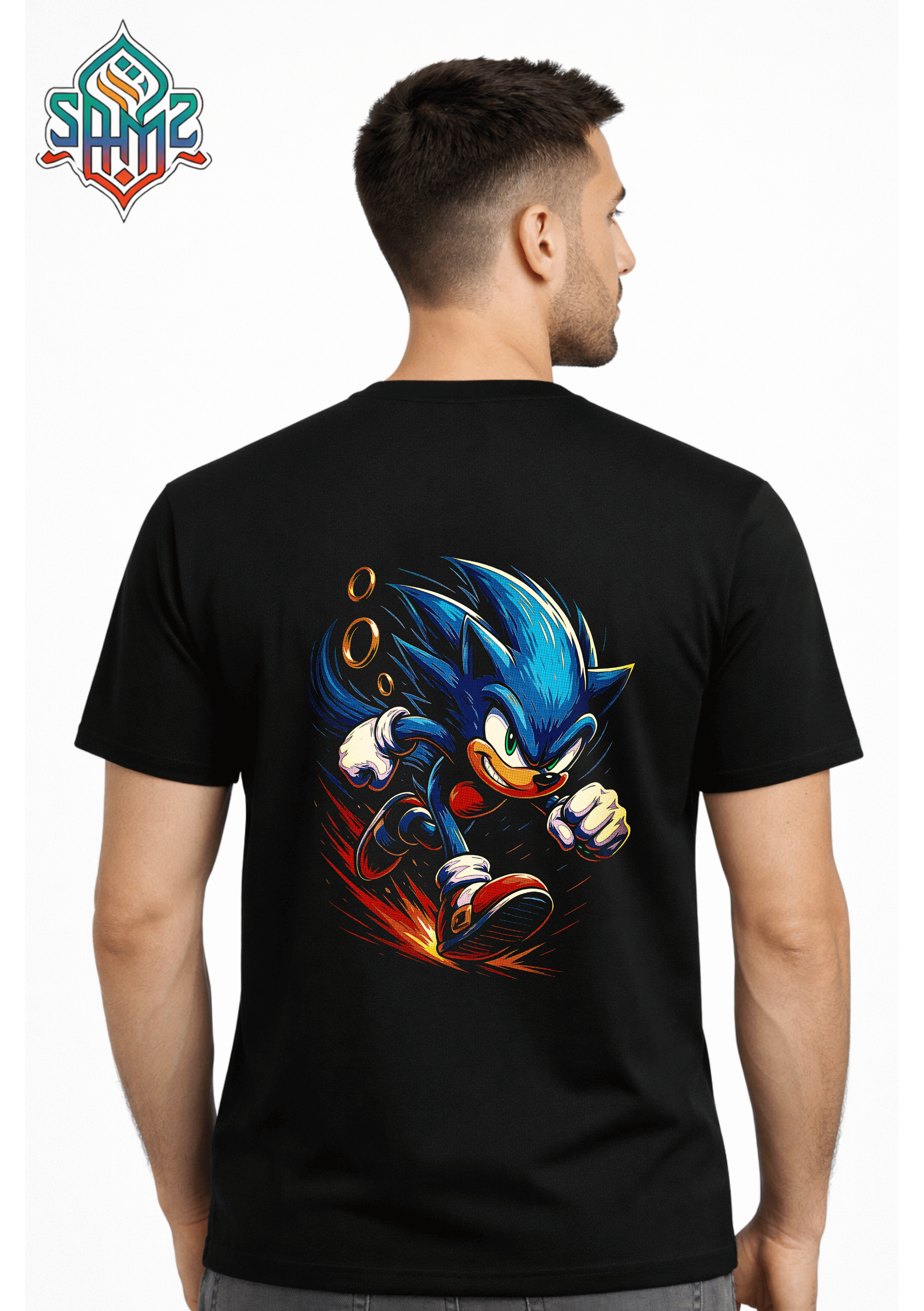 Sonic Speed Runner – Premium DTF Transfer Print for T-Shirts | Custom Heat Transfer Design Unisex | High Quality Shirt Printing | SAMZ 24