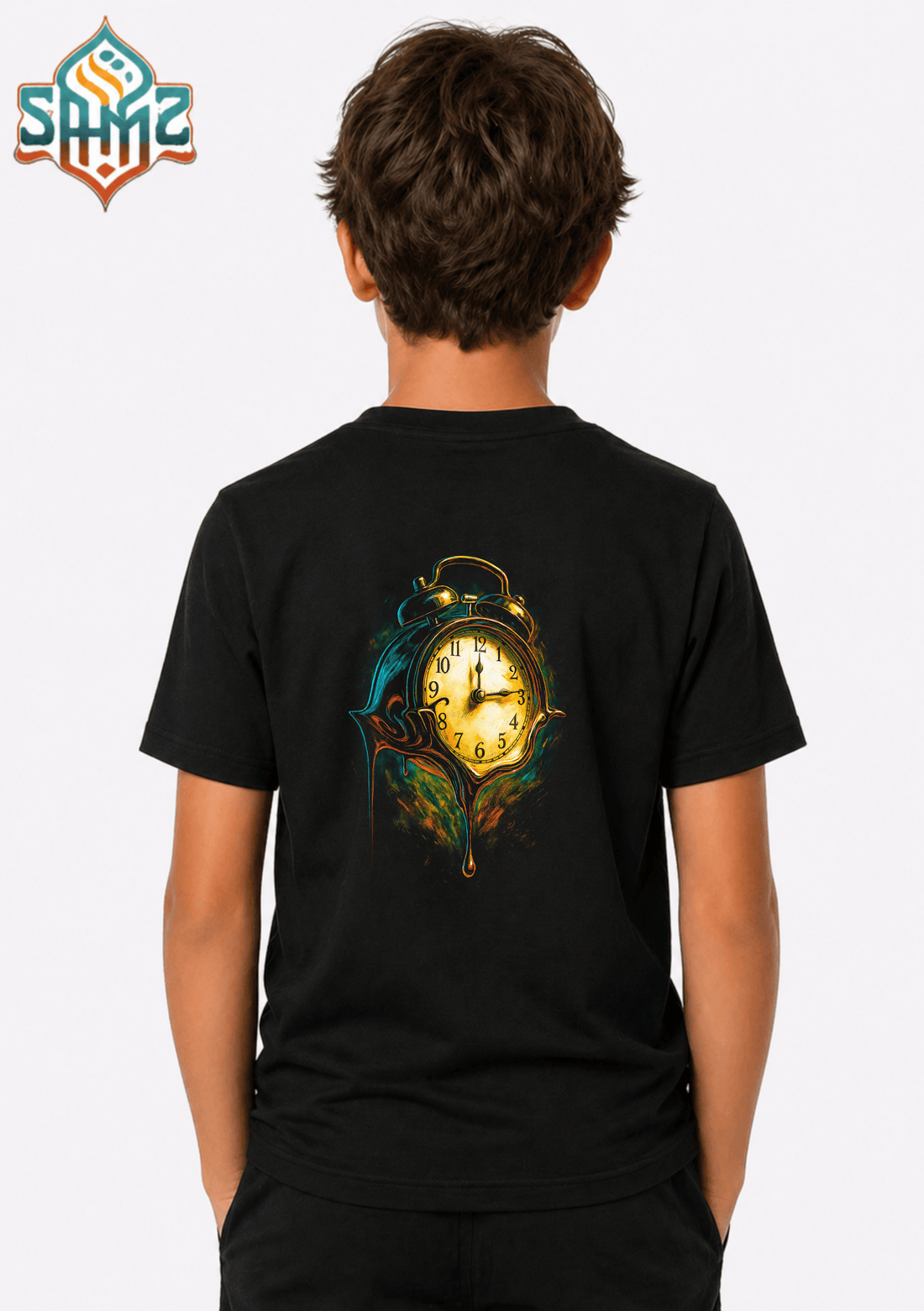 Time Melting Classic Clock Art - Premium DTF Transfer Print for T-Shirts | Custom Heat Transfer Design Unisex | High Quality Shirt Printing | SAMZ 24