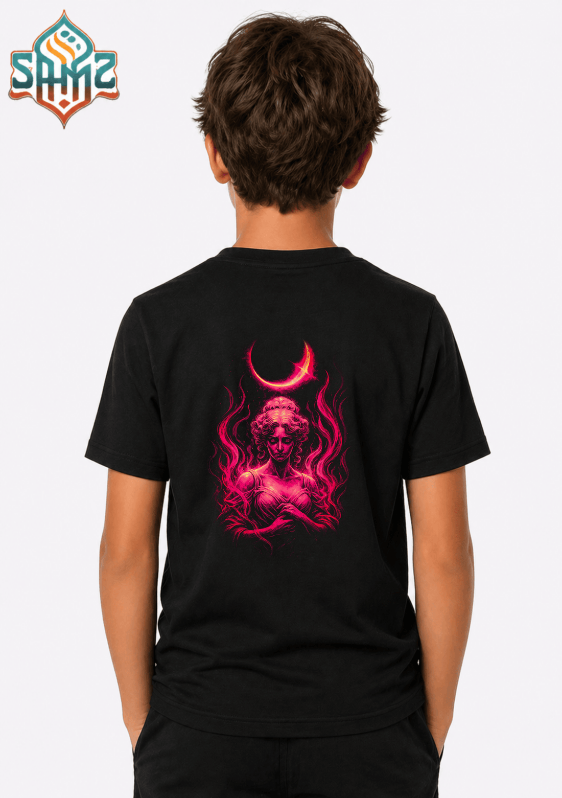 Crescent Moon Art - Premium DTF Transfer Print for T-Shirts | Custom Heat Transfer Design Unisex | High Quality Shirt Printing | SAMZ 24