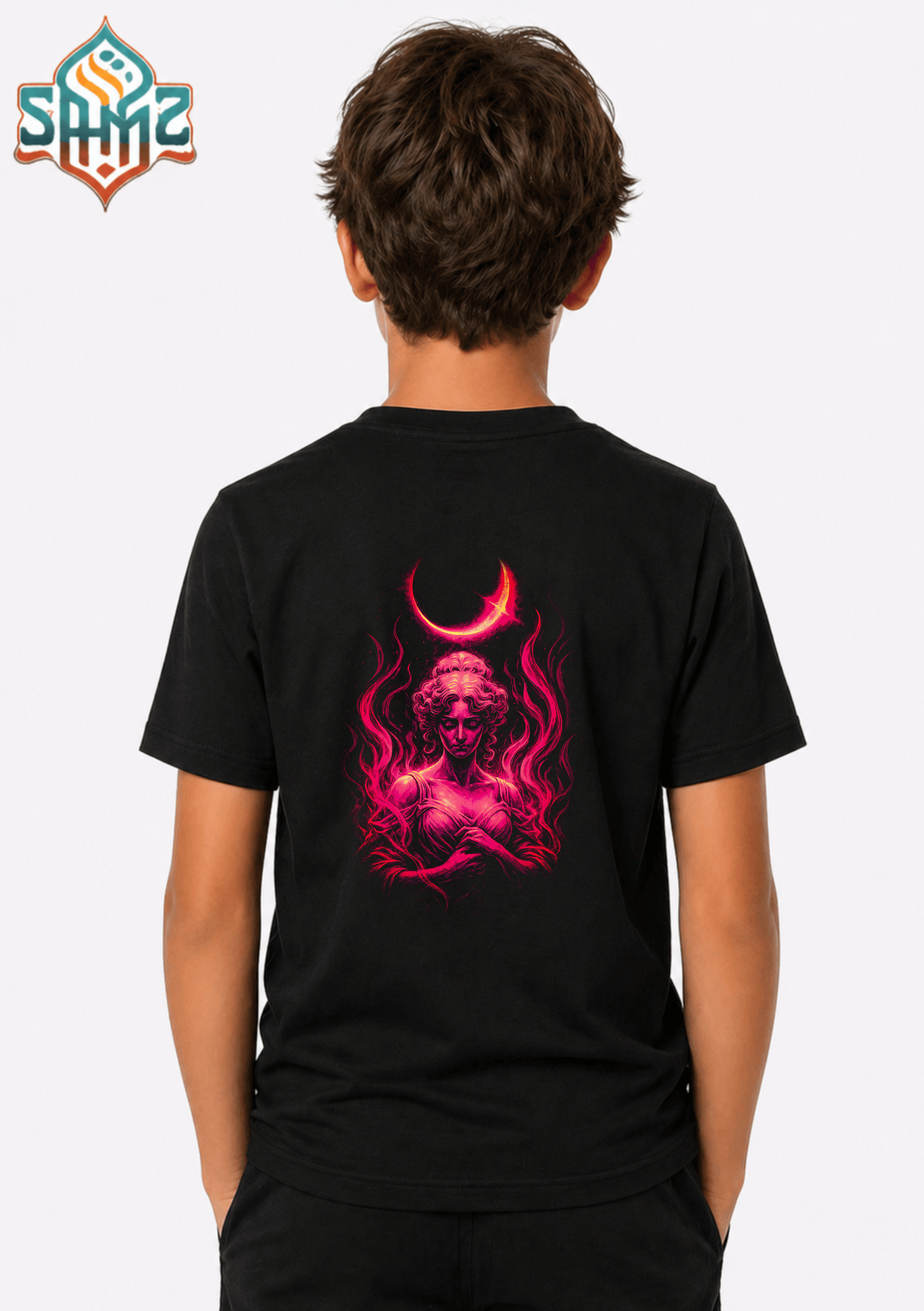 Crescent Moon Art - Premium DTF Transfer Print for T-Shirts | Custom Heat Transfer Design Unisex | High Quality Shirt Printing | SAMZ 24