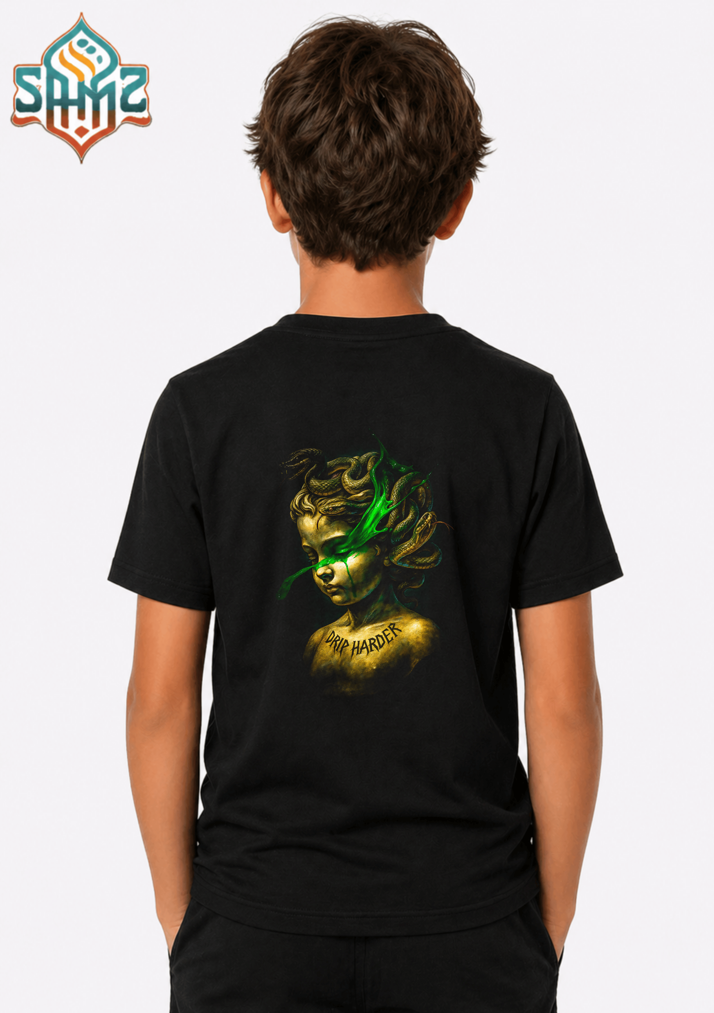 Drip Harder Medusa - Premium DTF Transfer Print for T-Shirts | Custom Heat Transfer Design Unisex | High Quality Shirt Printing | SAMZ 24