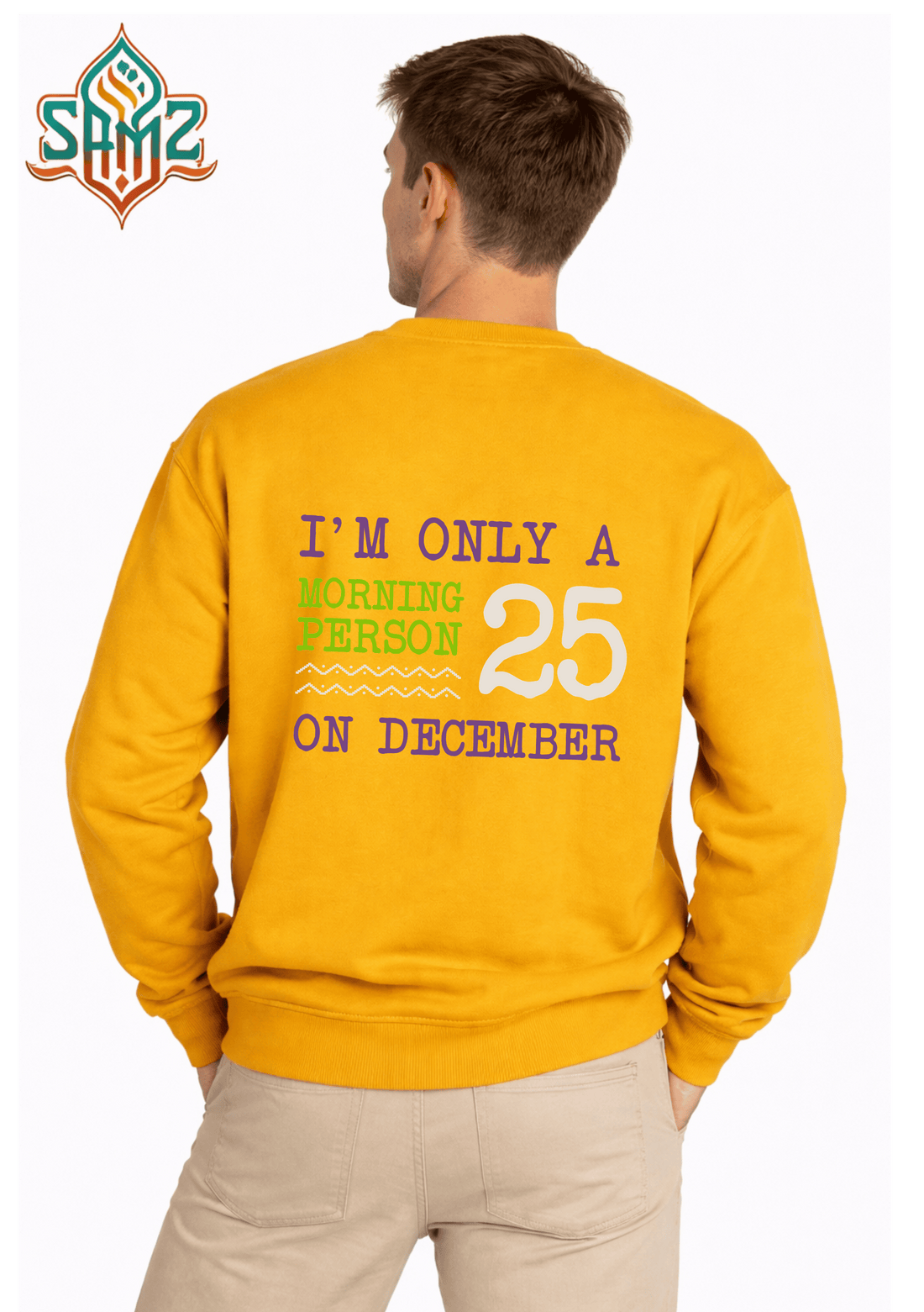 I Am Only A Morning Person On December 25  – Premium DTF Transfer Print for T-Shirts | Custom Heat Transfer Unisex | High Quality Shirt Printing | SAMZ 24