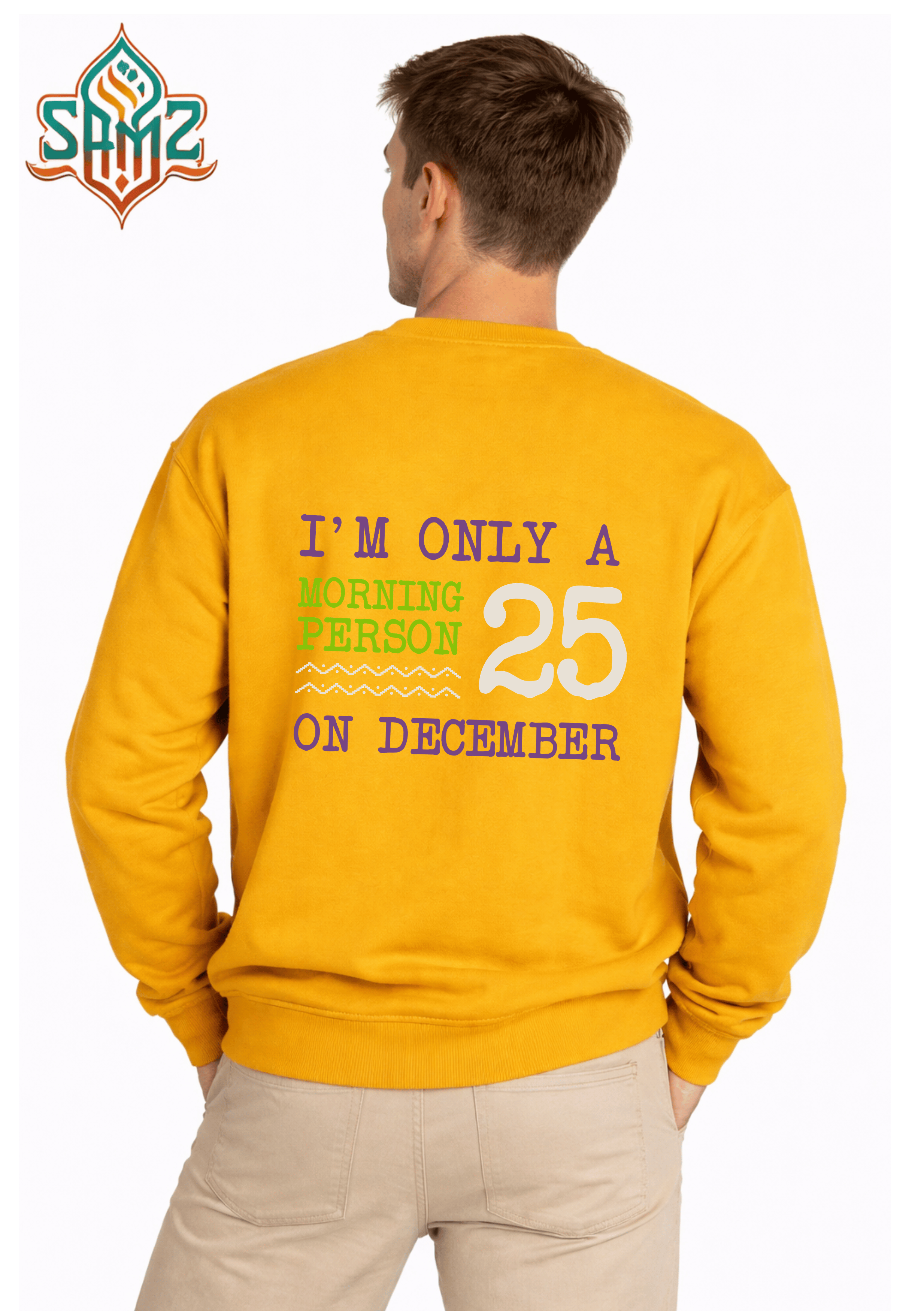 I Am Only A Morning Person On December 25  – Premium DTF Transfer Print for T-Shirts | Custom Heat Transfer Unisex | High Quality Shirt Printing | SAMZ 24