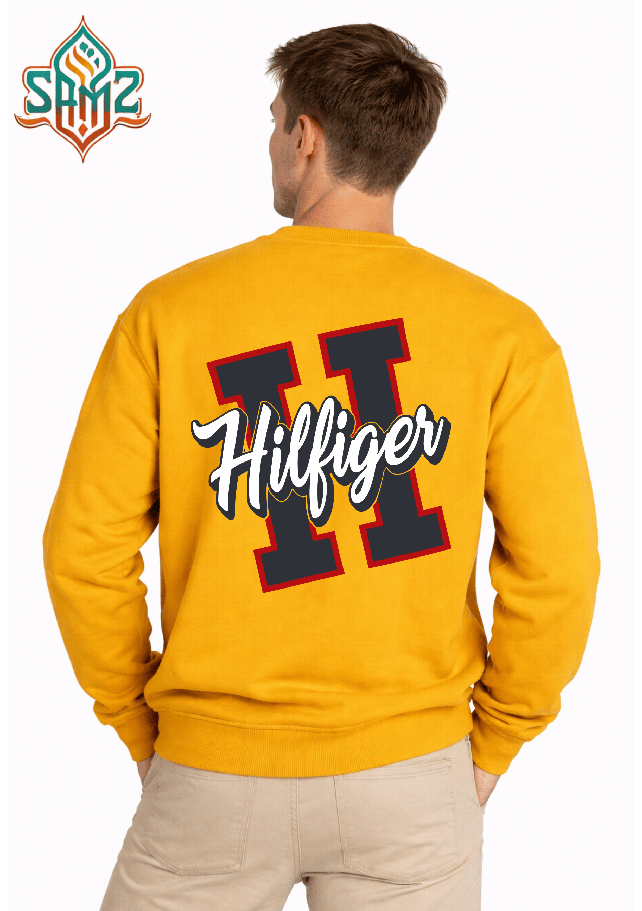 Hilfiger Bold Letter Logo – Premium DTF Transfer Print for T-Shirts | Custom Heat Transfer Unisex | High Quality Shirt Printing | SAMZ 24