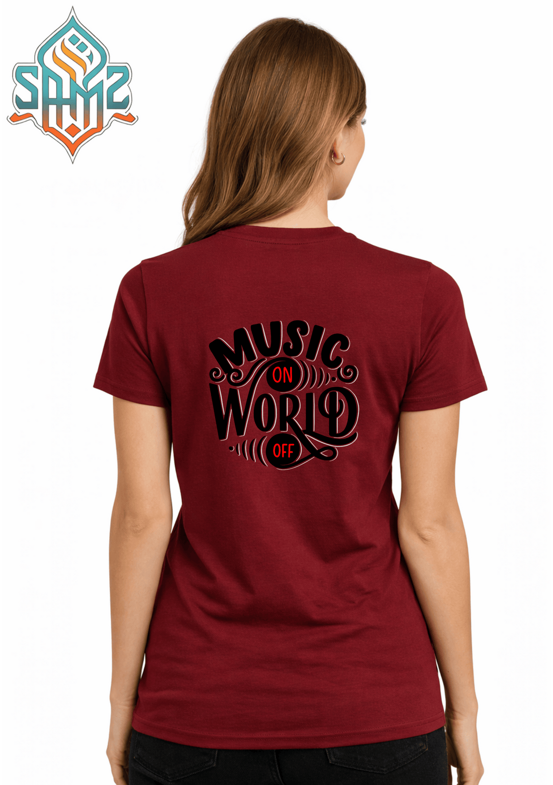 Music On World Off – Premium DTF Transfer Print for T-Shirts | Custom Heat Transfer Unisex | High Quality Shirt Printing | SAMZ 24