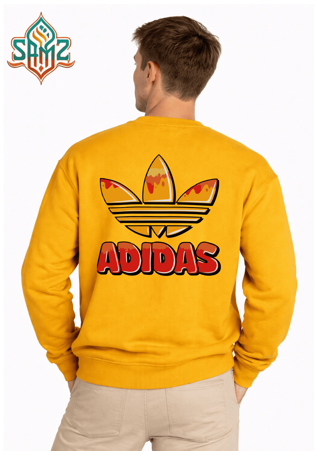 Adidas Fire Drip Logo – Premium DTF Transfer Print for T-Shirts | Custom Heat Transfer Unisex | High Quality Shirt Printing | SAMZ 24