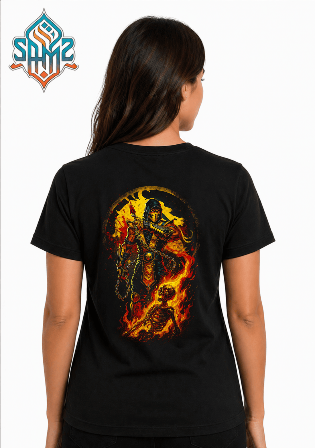 Scorpion Mortal Kombat – Premium DTF Transfer Print for T-Shirts | Custom Heat Transfer Design Unisex | High Quality Shirt Printing | SAMZ 24