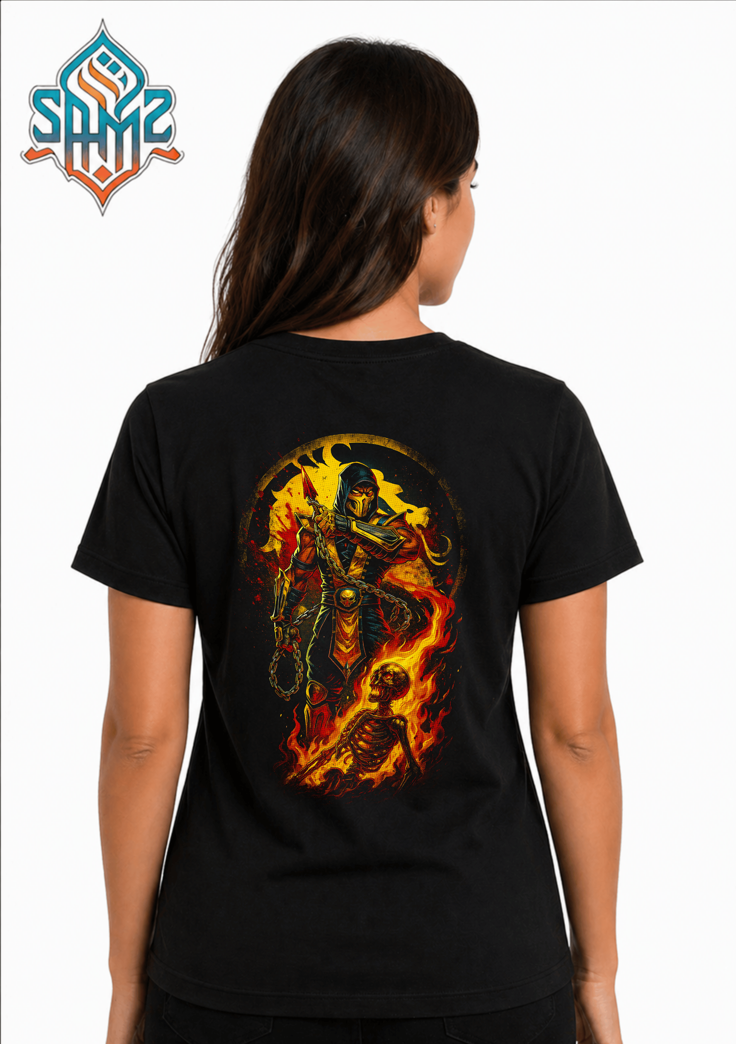 Scorpion Mortal Kombat – Premium DTF Transfer Print for T-Shirts | Custom Heat Transfer Design Unisex | High Quality Shirt Printing | SAMZ 24