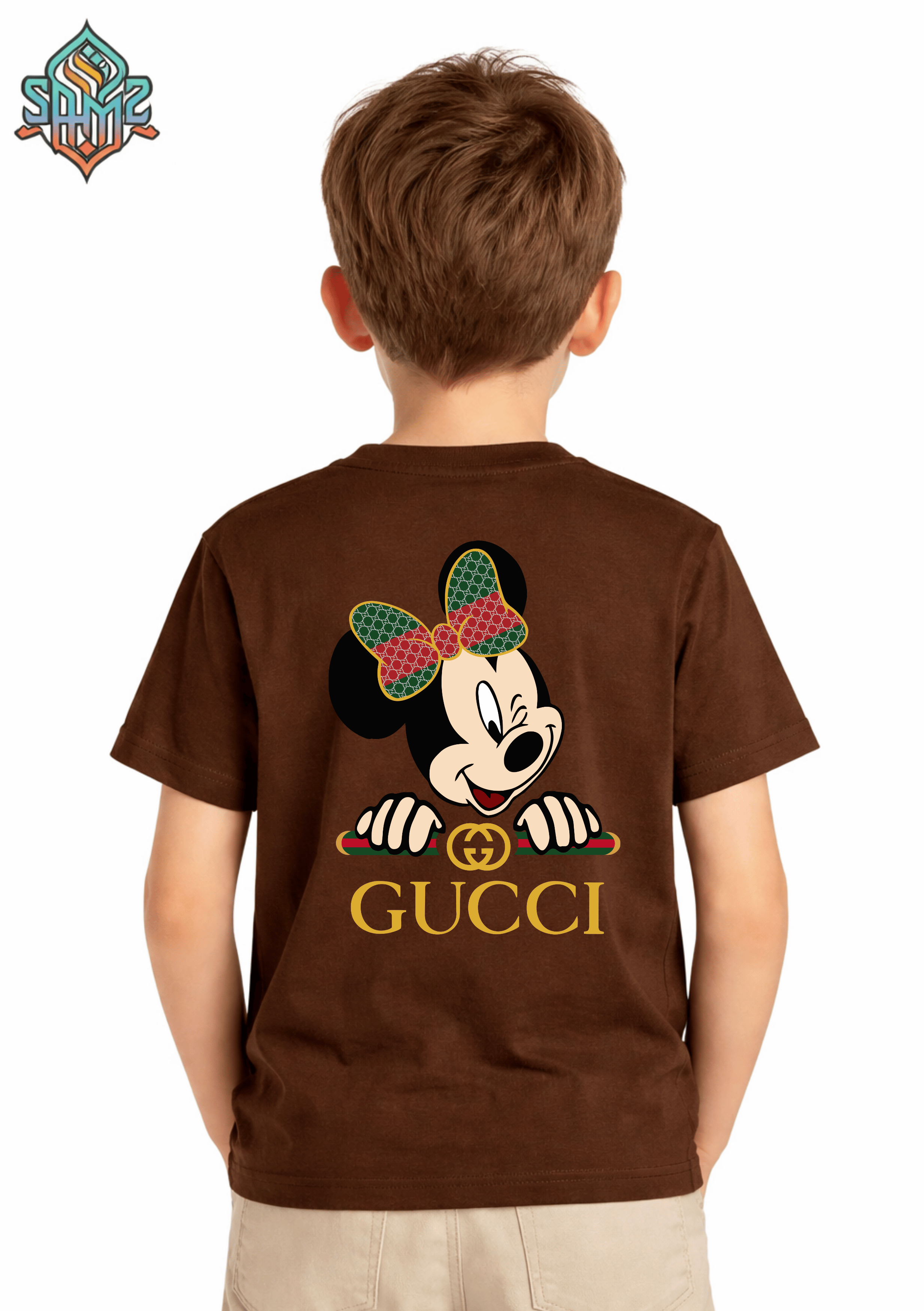Mickey Mouse Gucci  – Premium DTF Transfer Print for T-Shirts | Custom Heat Transfer Design for Men Women Kids | High Quality Graphic Shirt Printing | SAMZ 24