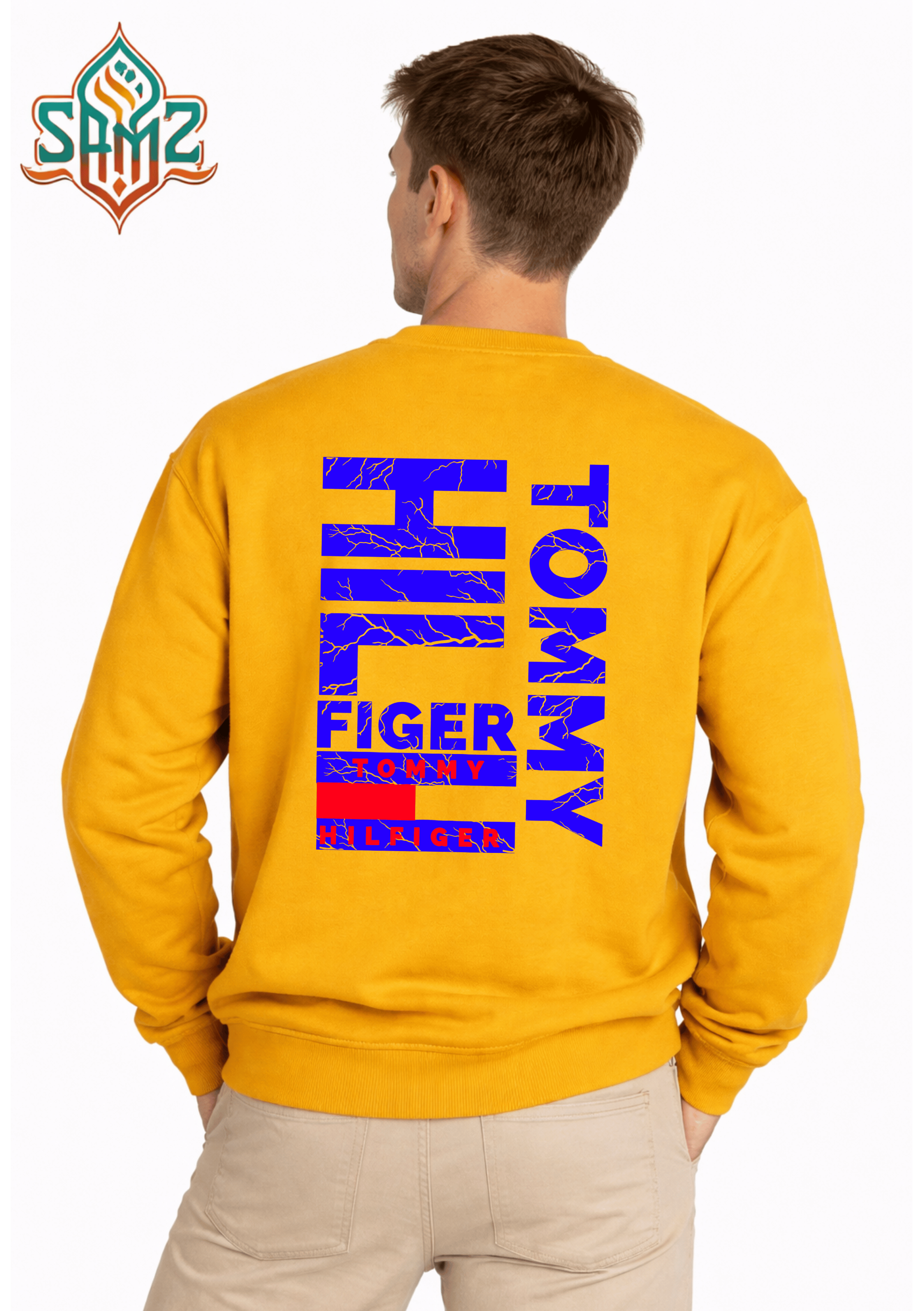 Tommy Hilfiger Crack Texture – Premium DTF Transfer Print for T-Shirts | Custom Heat Transfer Unisex | High Quality Shirt Printing | SAMZ 24