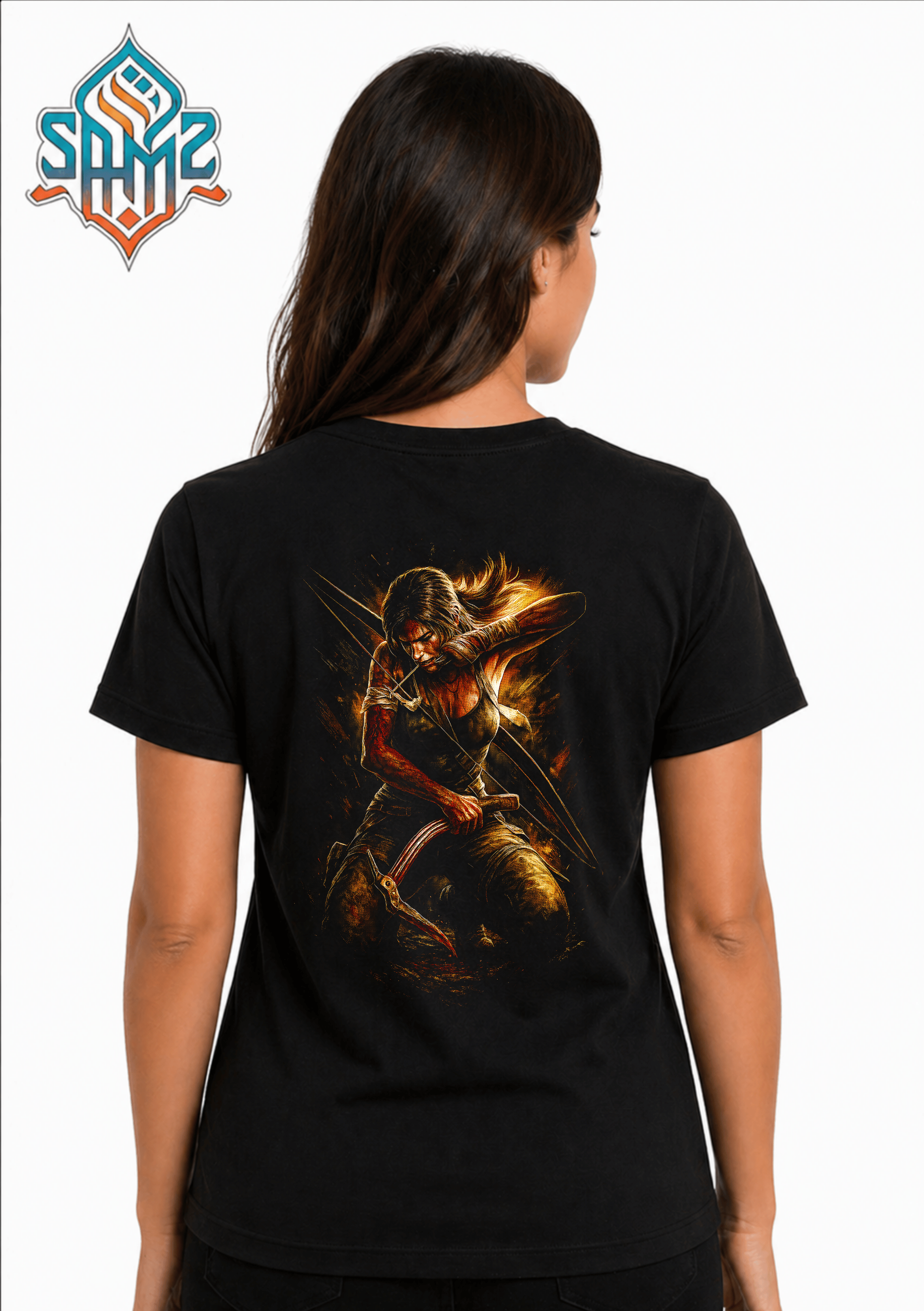 Lara Croft Tomb Raider – Premium DTF Transfer Print for T-Shirts | Custom Heat Transfer Design Unisex | High Quality Shirt Printing | SAMZ 24