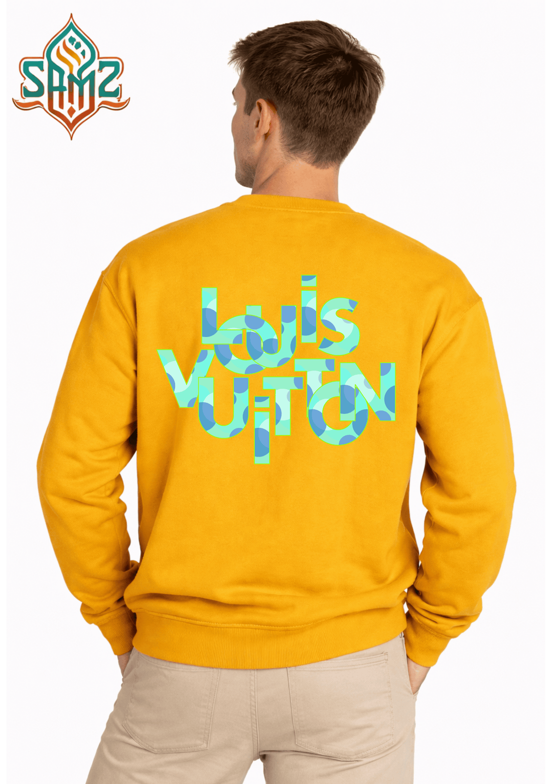 Louis Vuitton Pattern Typography – Premium DTF Transfer Print for T-Shirts | Custom Heat Transfer Unisex | High Quality Shirt Printing | SAMZ 24