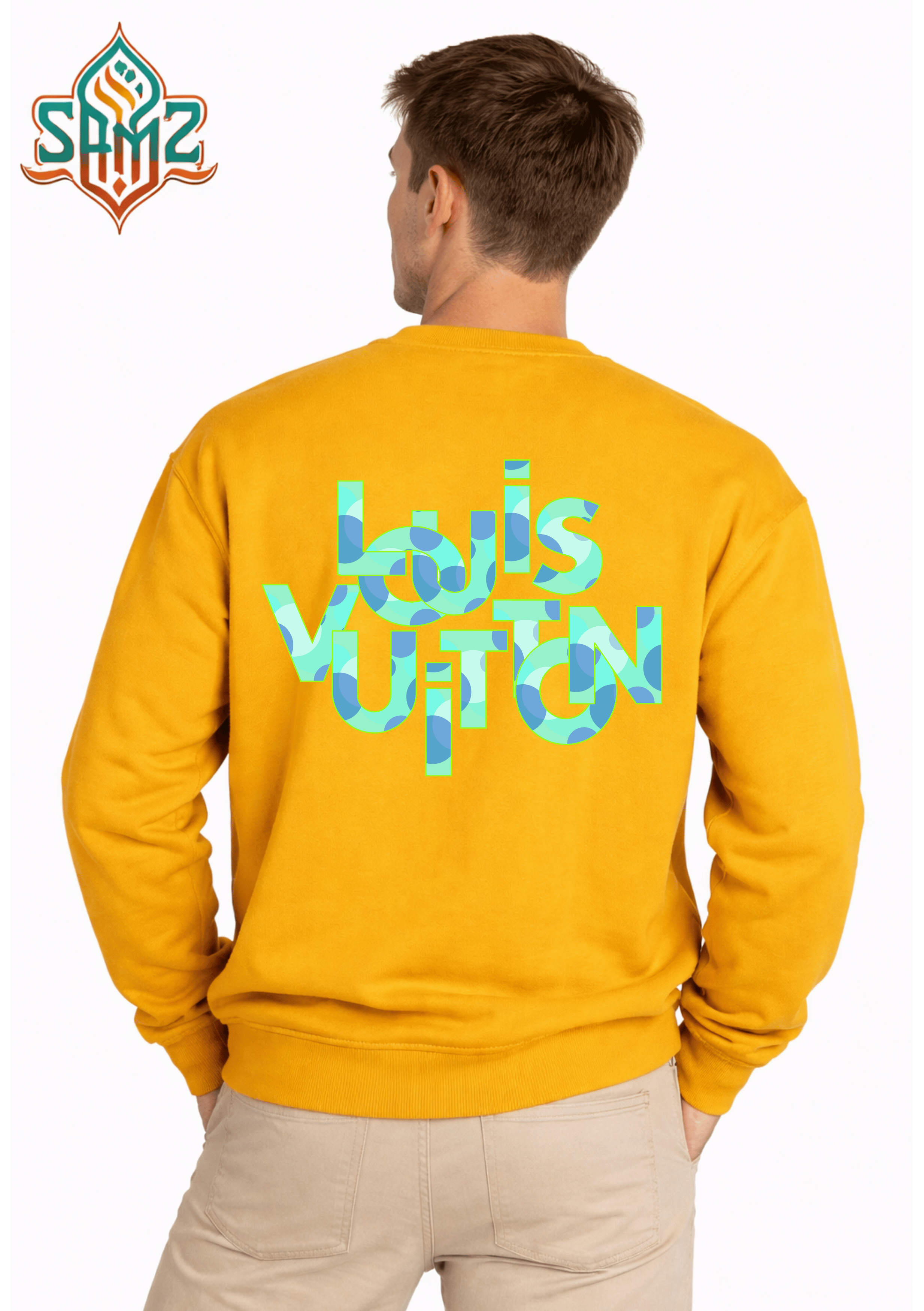 Louis Vuitton Pattern Typography – Premium DTF Transfer Print for T-Shirts | Custom Heat Transfer Unisex | High Quality Shirt Printing | SAMZ 24