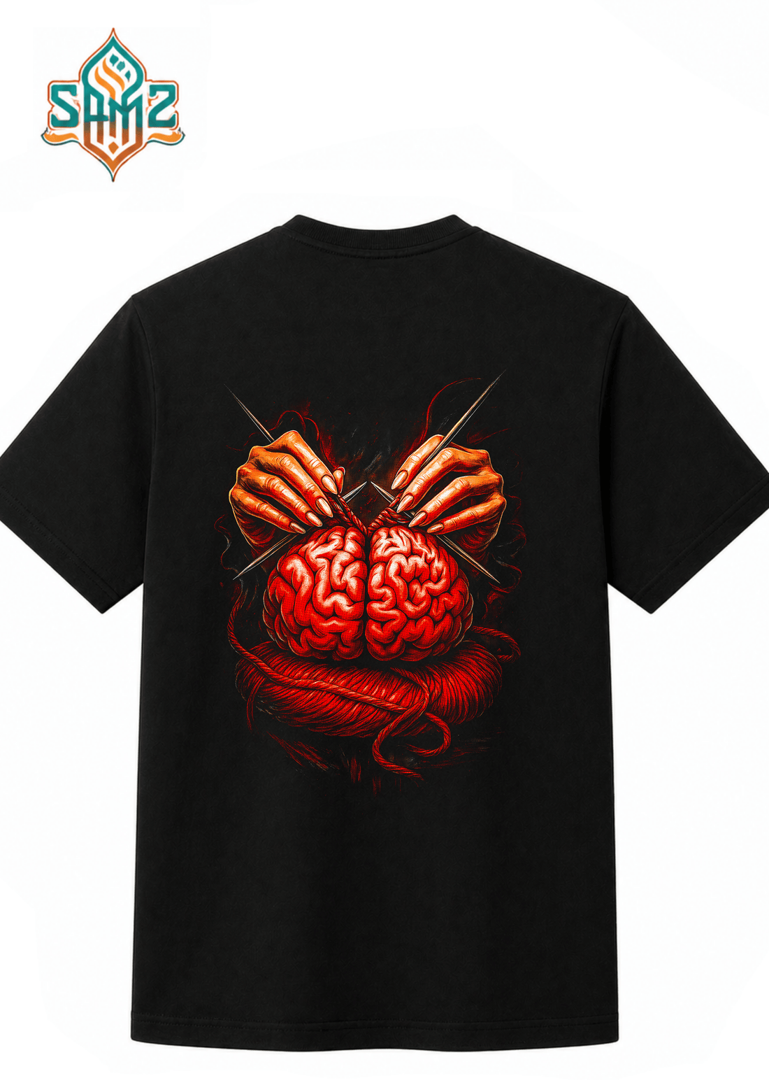 Brain Knitting – Premium DTF Transfer Print for T-Shirts | Custom Heat Transfer Design Unisex | High Quality Shirt Printing | SAMZ 24