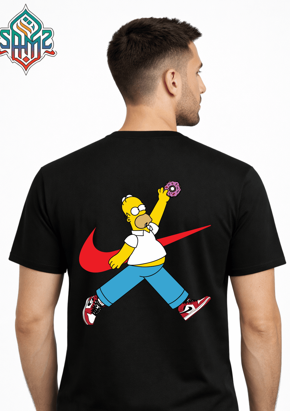 Homer Simpson Nike – Premium DTF Transfer Print for T-Shirts | Custom Heat Transfer Design for Men Women Kids | High Quality Graphic Shirt Printing | SAMZ 24