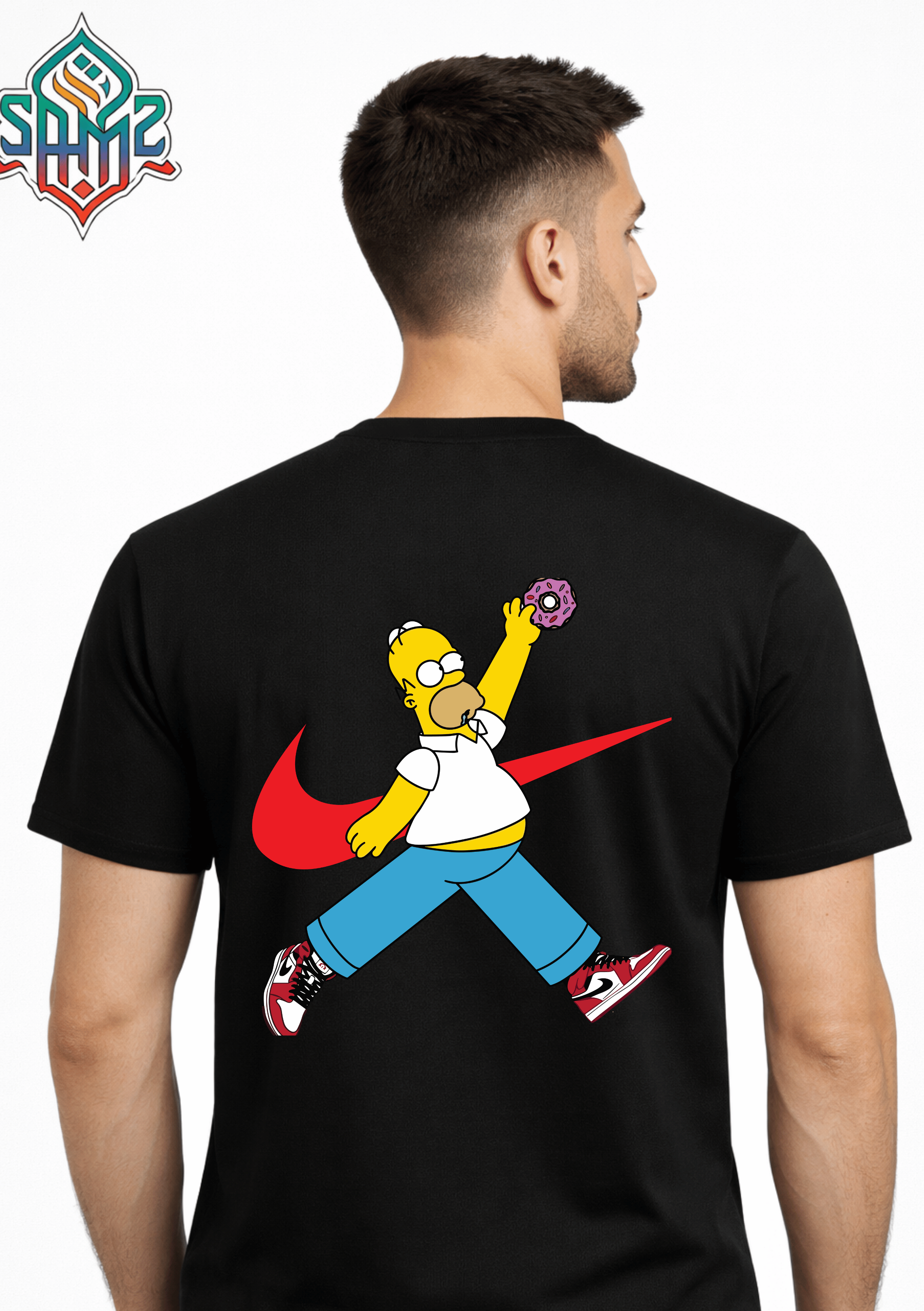 Homer Simpson Nike – Premium DTF Transfer Print for T-Shirts | Custom Heat Transfer Design for Men Women Kids | High Quality Graphic Shirt Printing | SAMZ 24