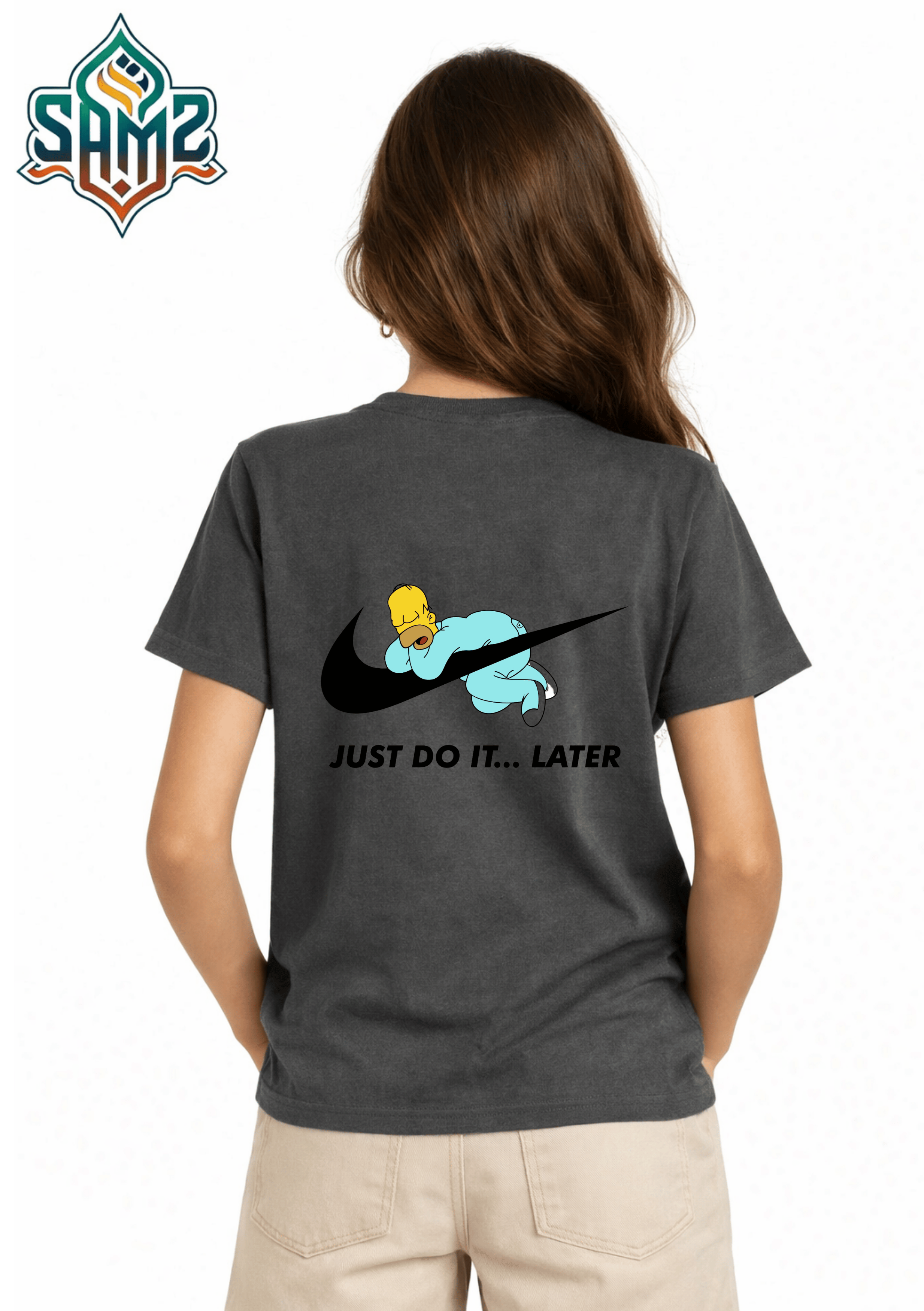 Just Do It Later Simpson Nike – Premium DTF Transfer Print for T-Shirts | Custom Heat Transfer Design for Men Women Kids | High Quality Graphic Shirt Printing | SAMZ 24