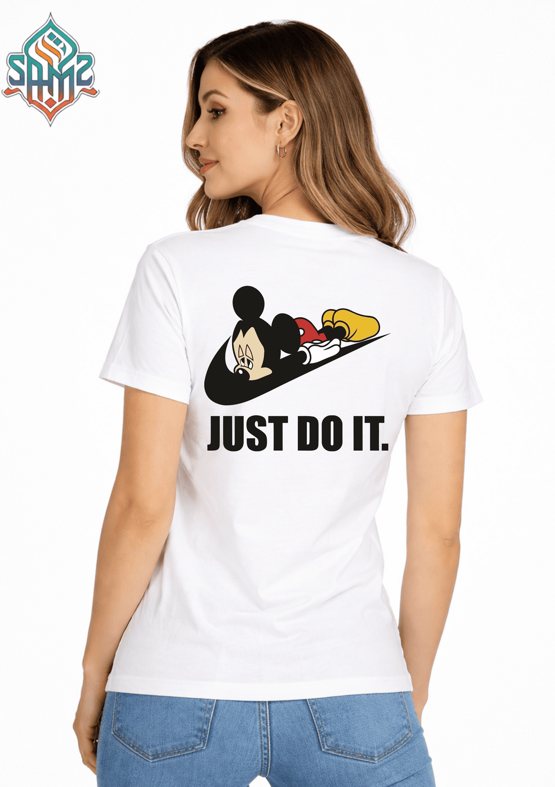 Just Do It Mickey Mouse  – Premium DTF Transfer Print for T-Shirts | Custom Heat Transfer Design for Men Women Kids | High Quality Graphic Shirt Printing | SAMZ 24