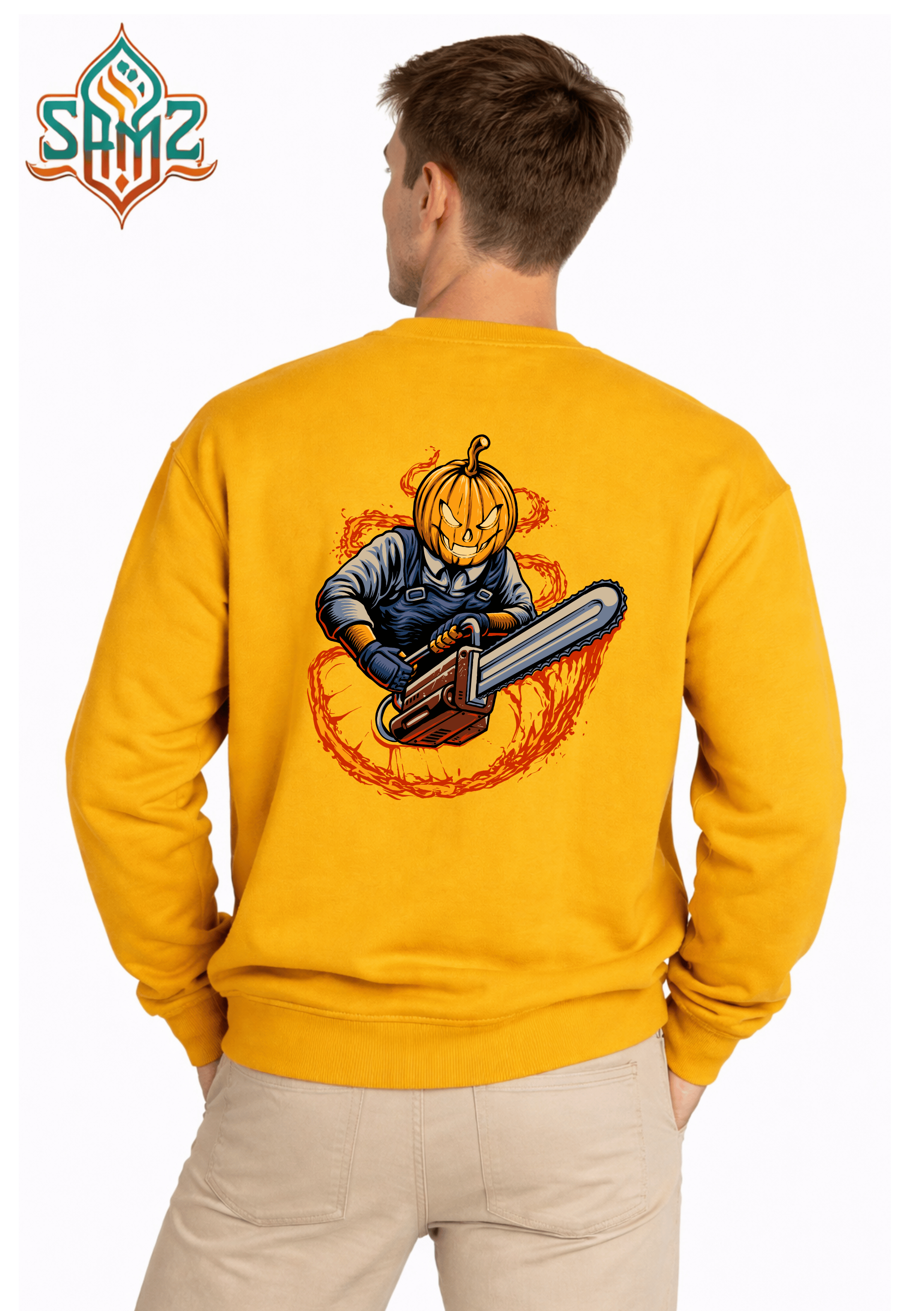 Chainsaw Pumpkin Slayer  – Premium DTF Transfer Print for T-Shirts | Custom Heat Transfer Unisex | High Quality Shirt Printing | SAMZ 24