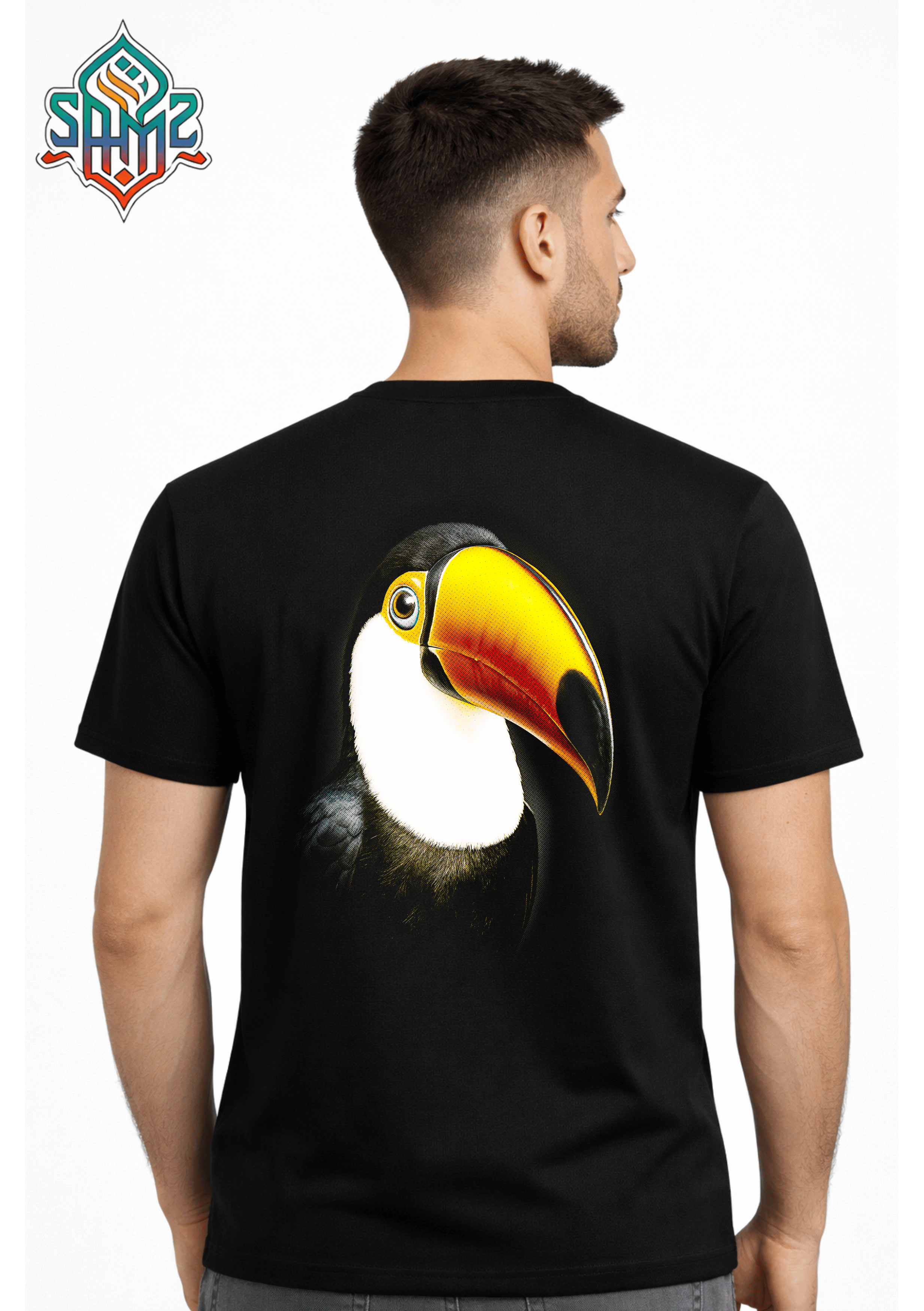 Vibrant Toucan Portrait – Premium DTF Transfer Print for T-Shirts | Custom Heat Transfer Design Unisex | High Quality Shirt Printing | SAMZ 24