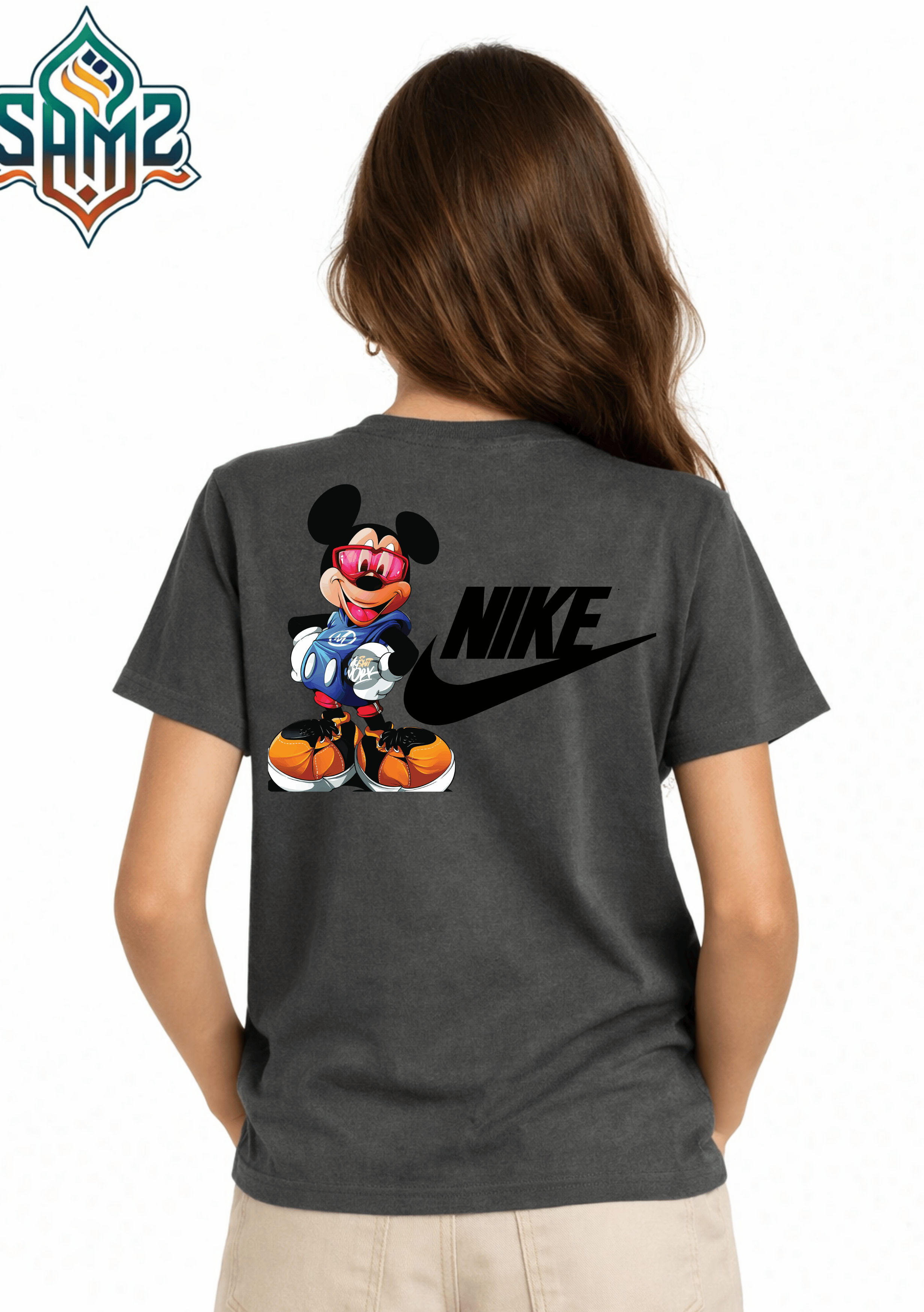 NIKE Mickey Mouse – Premium DTF Transfer Print for T-Shirts | Custom Heat Transfer Design for Men Women Kids | High Quality Graphic Shirt Printing | SAMZ 24
