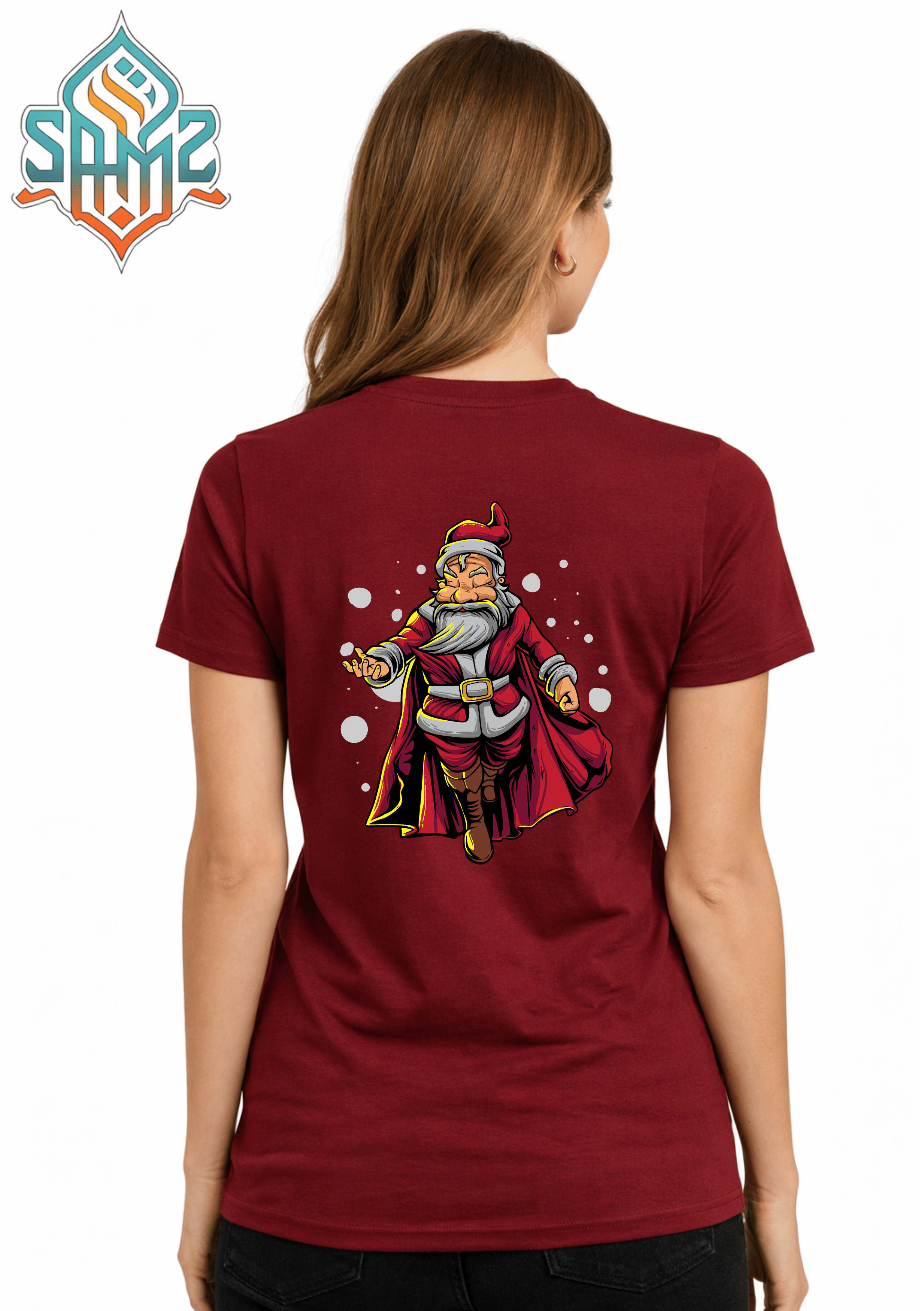 Cool Santa Walk – Premium DTF Transfer Print for T-Shirts | Custom Heat Transfer Unisex | High Quality Shirt Printing | SAMZ 24