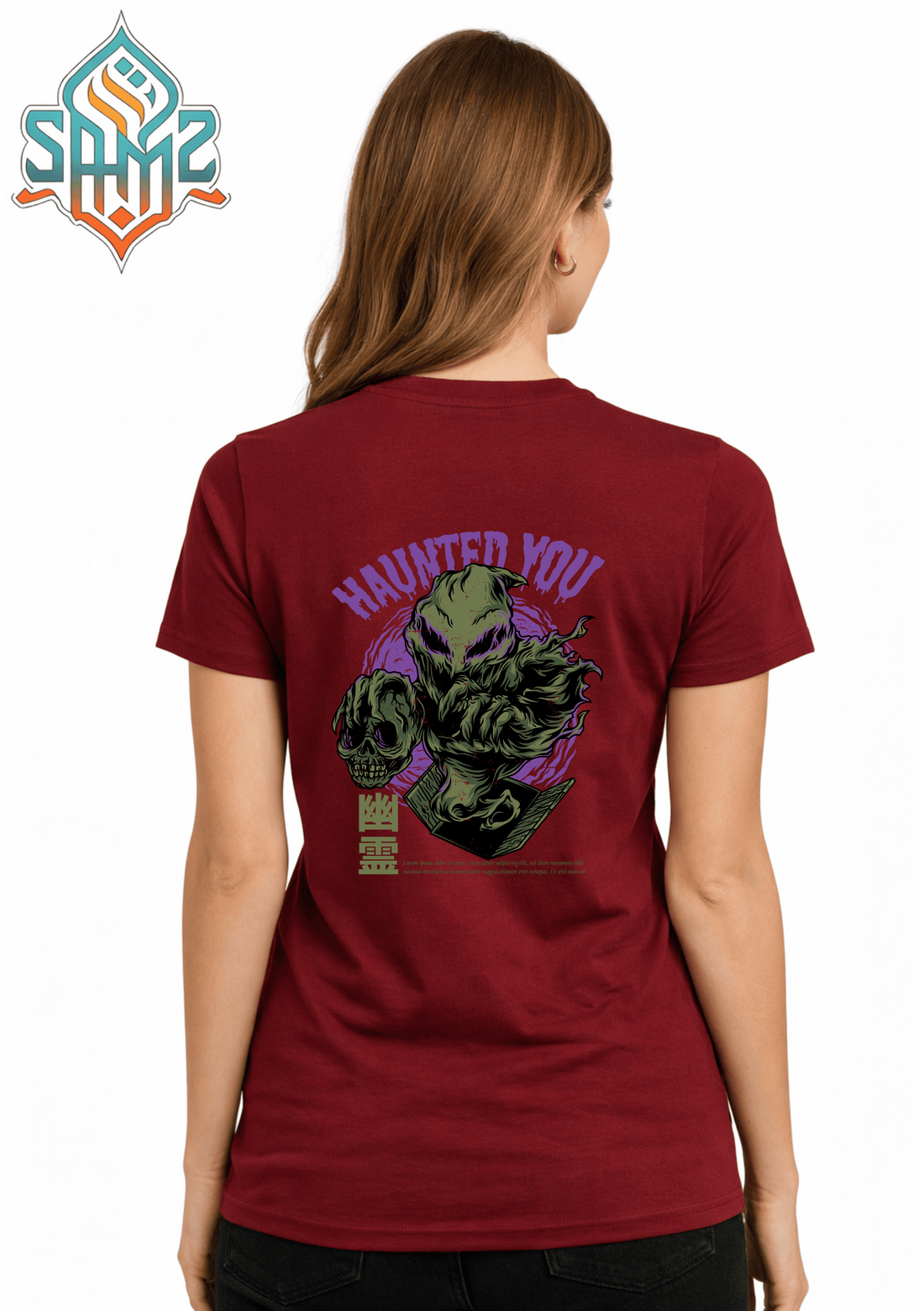 HAUNTED YOU Skull – Premium DTF Transfer Print for T-Shirts | Custom Heat Transfer Unisex | High Quality Shirt Printing | SAMZ 24
