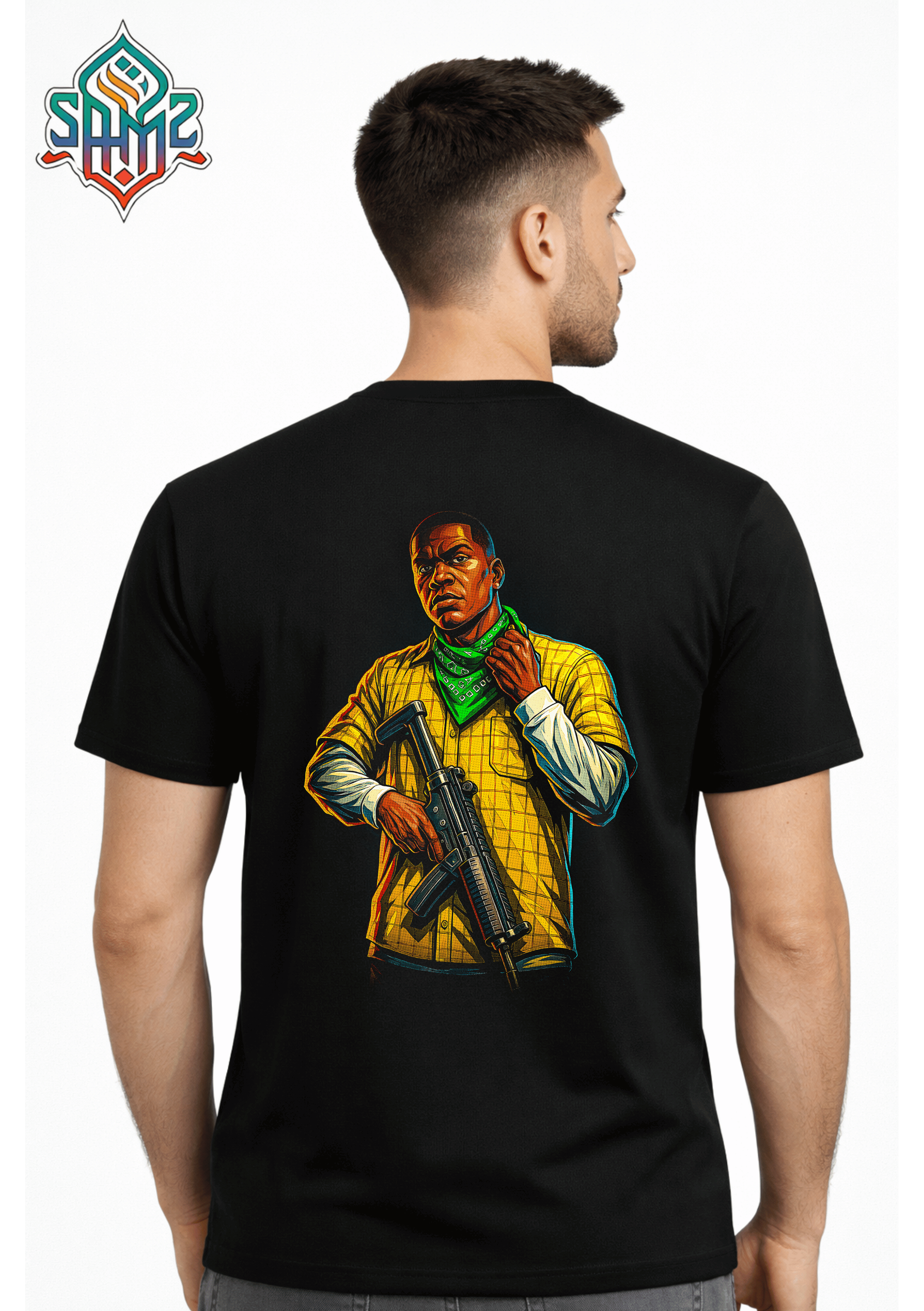 Franklin Gta 5 Character – Premium DTF Transfer Print for T-Shirts | Custom Heat Transfer Design Unisex | High Quality Shirt Printing | SAMZ 24
