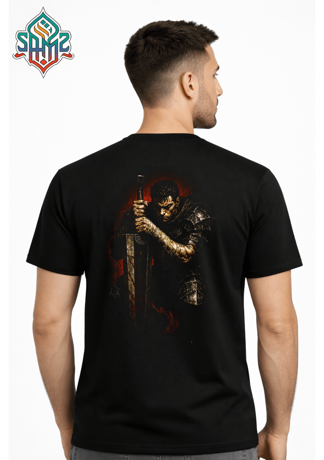 Dark Medieval Warrior – Premium DTF Transfer Print for T-Shirts | Custom Heat Transfer Design Unisex | High Quality Shirt Printing | SAMZ 24