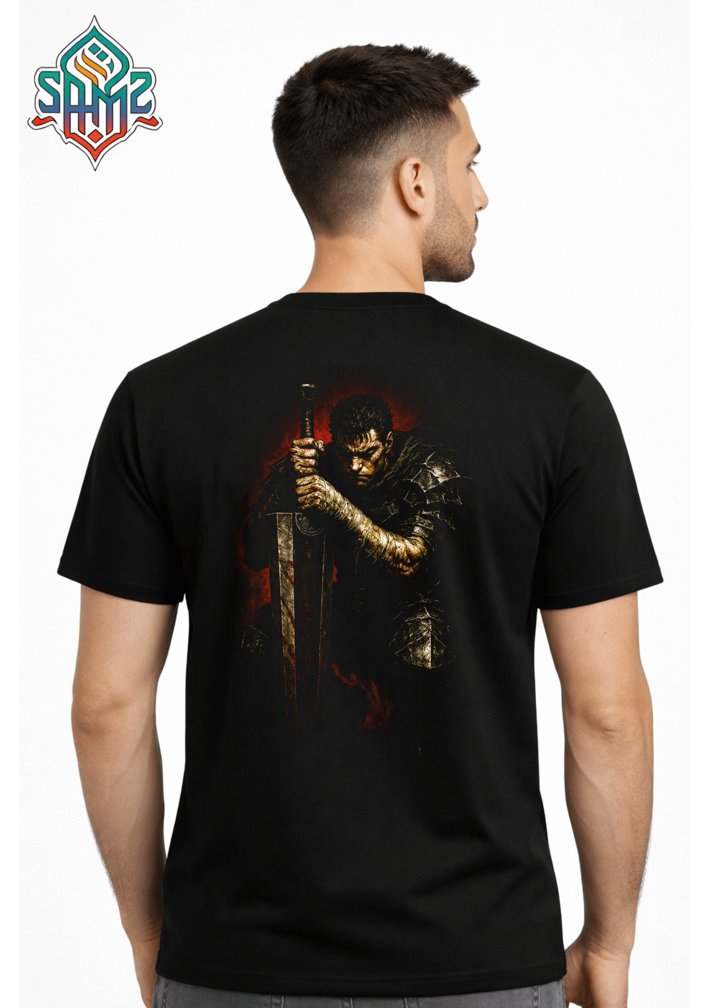 Dark Medieval Warrior – Premium DTF Transfer Print for T-Shirts | Custom Heat Transfer Design Unisex | High Quality Shirt Printing | SAMZ 24