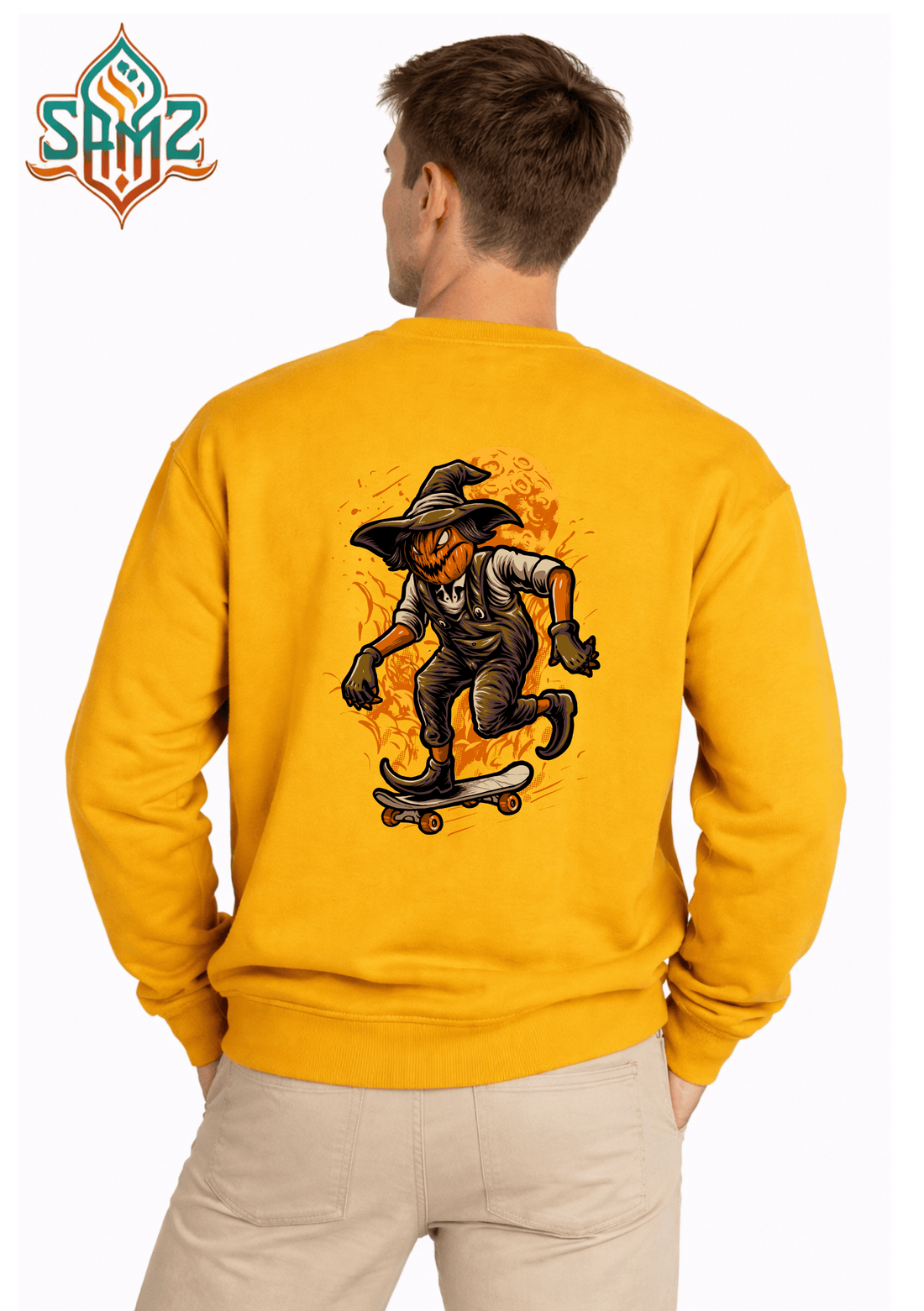 Pumpkin Skate Rider  – Premium DTF Transfer Print for T-Shirts | Custom Heat Transfer Unisex | High Quality Shirt Printing | SAMZ 24