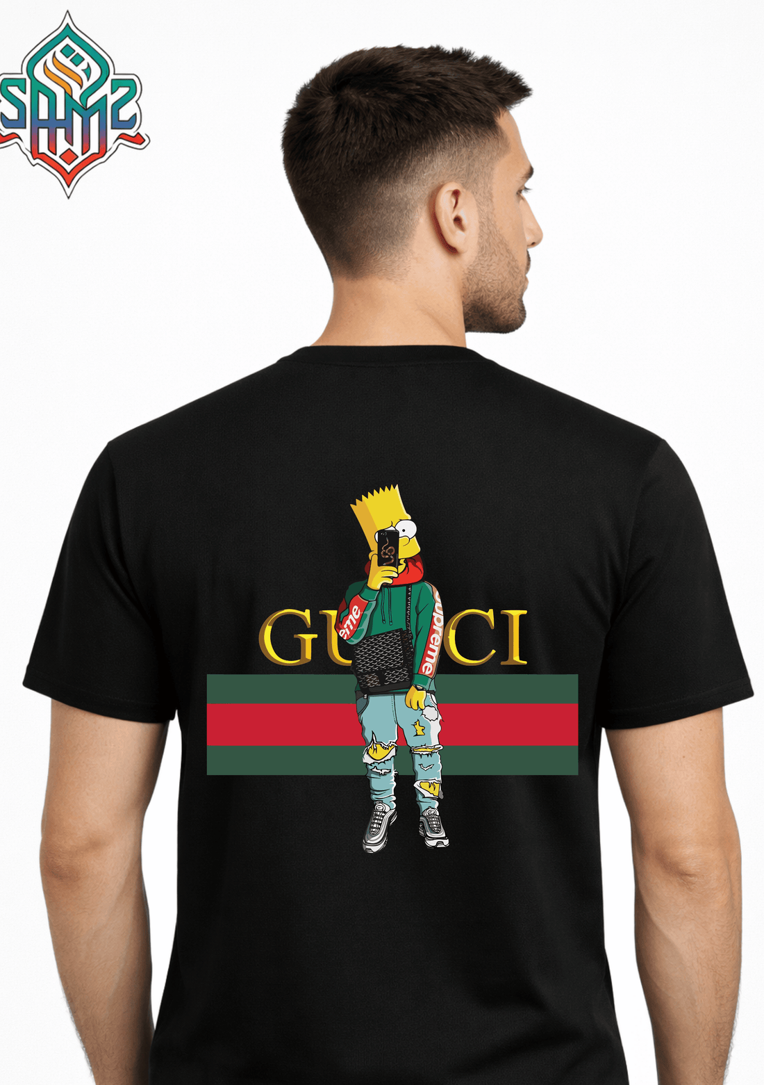 Bart Gucci – Premium DTF Transfer Print for T-Shirts | Custom Heat Transfer Design for Men Women Kids | High Quality Graphic Shirt Printing | SAMZ 24