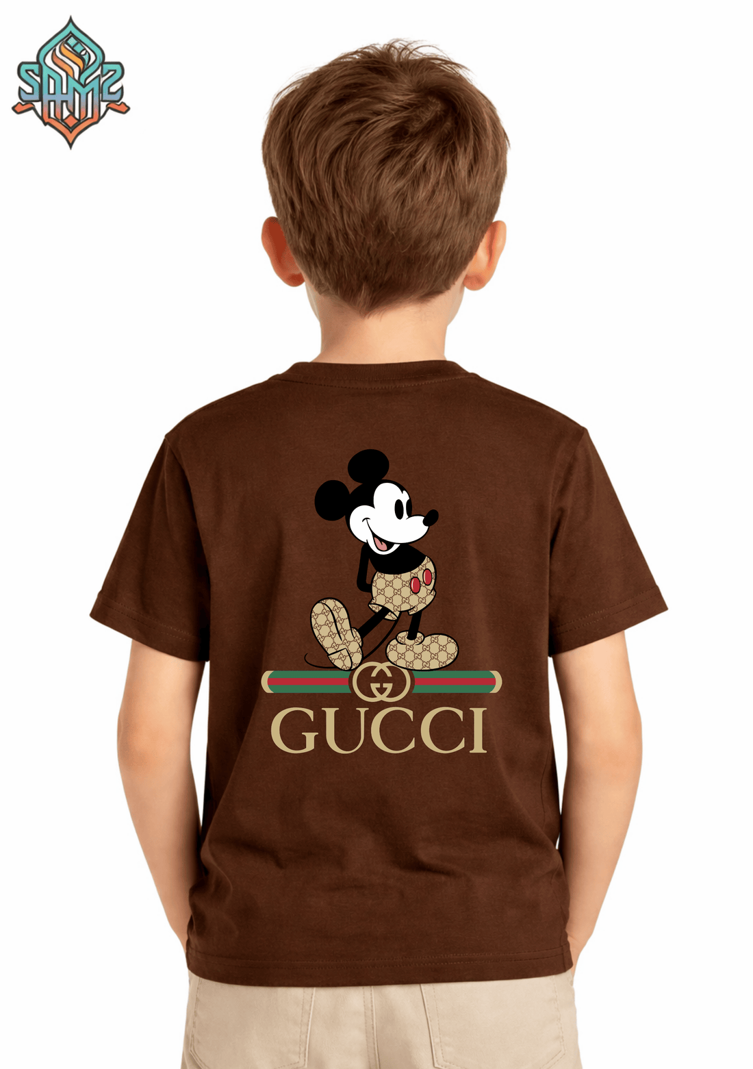 Mickey Mouse Gucci  – Premium DTF Transfer Print for T-Shirts | Custom Heat Transfer Design for Men Women Kids | High Quality Graphic Shirt Printing | SAMZ 24